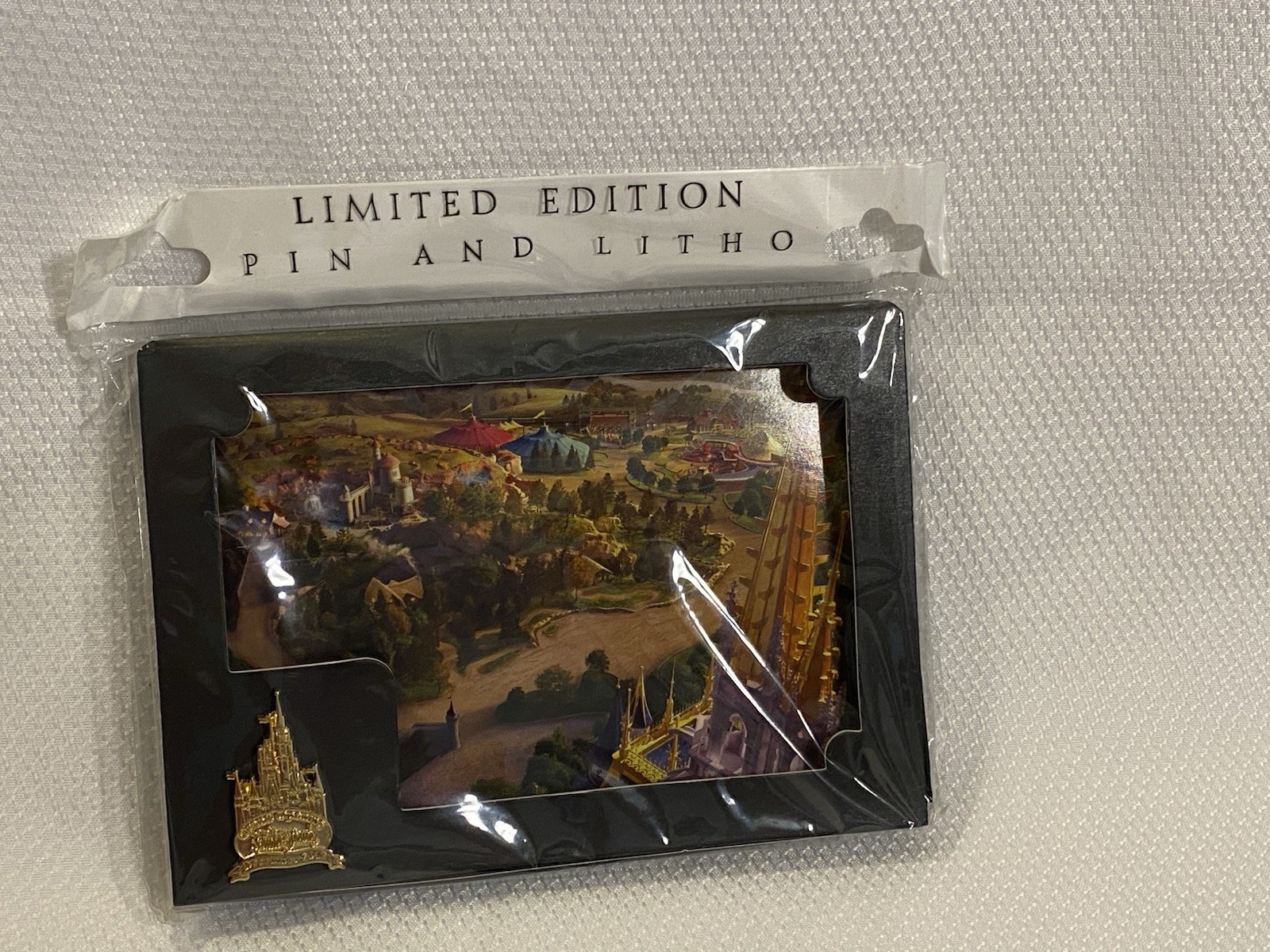 Disney New Fantasyland Grand Opening Pin & Lithograph Set 2012 Cast Member