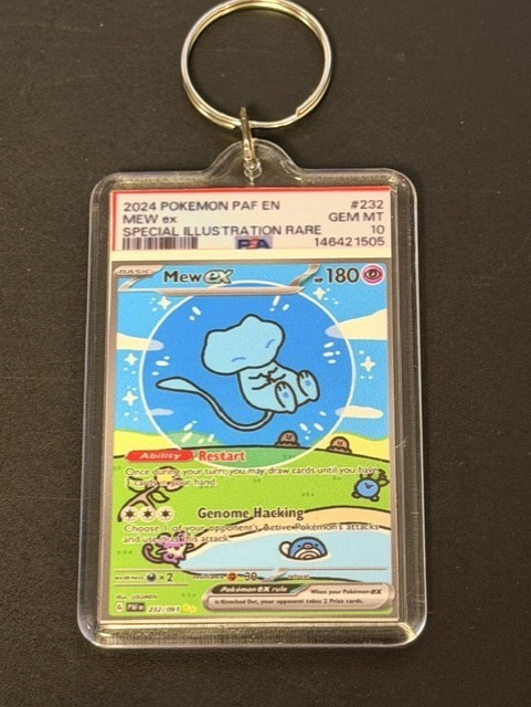 Custom Mini Pokemon Card Slab Bubble Mew Keychain Custom Mini Pokemon Card Slab Bubble Mew Keychain