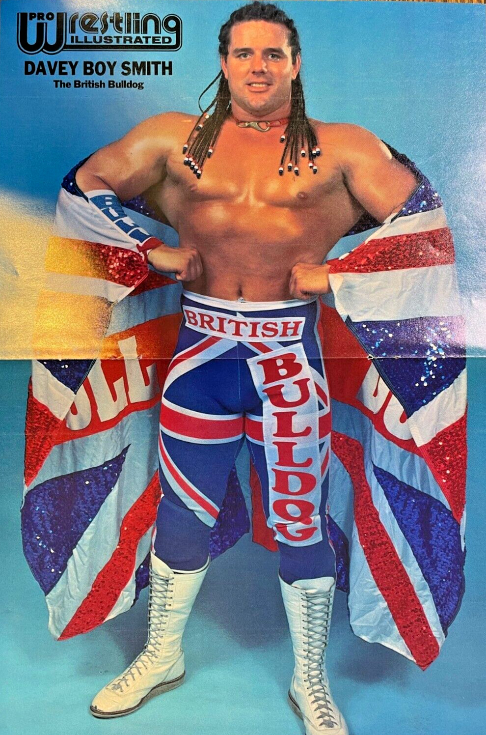 1993 Vintage Magazine Poster Wrestler Dave Boy Smith The British Bulldog 1993 Vintage Magazine Poster Wrestler Dave Boy Smith The British Bulldog