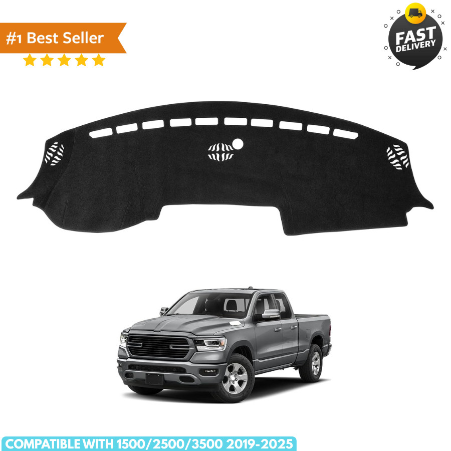 Dash Cover Mat Compatible with Dodge RAM 1500/2500/3500 2019 2020 2021 2022 2023