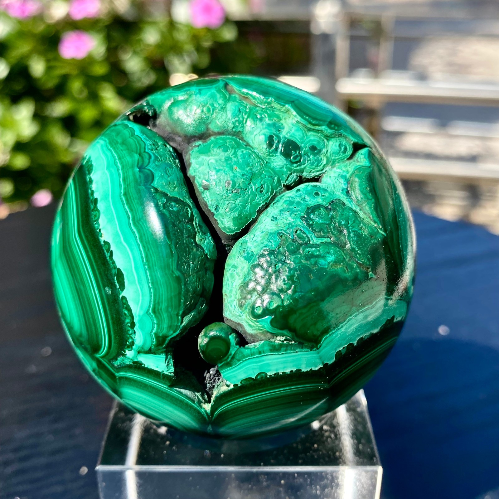 2LB Natural Peacock's eye Crystal Polishing Stone ball Healing 2LB Natural Peacock's eye Crystal Polishing Stone ball Healing