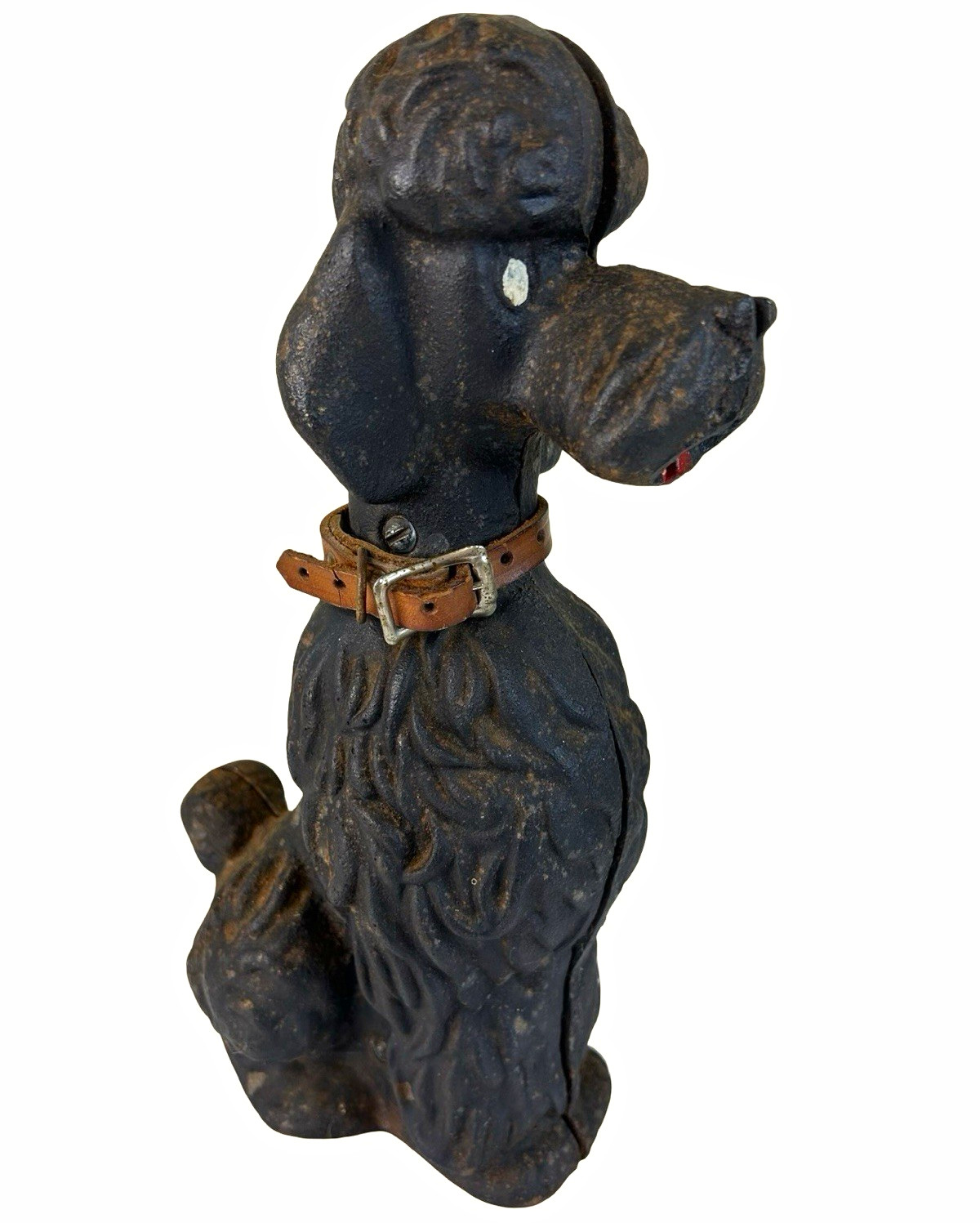 Vintage Cast Iron Poodle Still Bank w/ Collar 10.75” Vintage Cast Iron Poodle Still Bank w/ Collar 10.75”