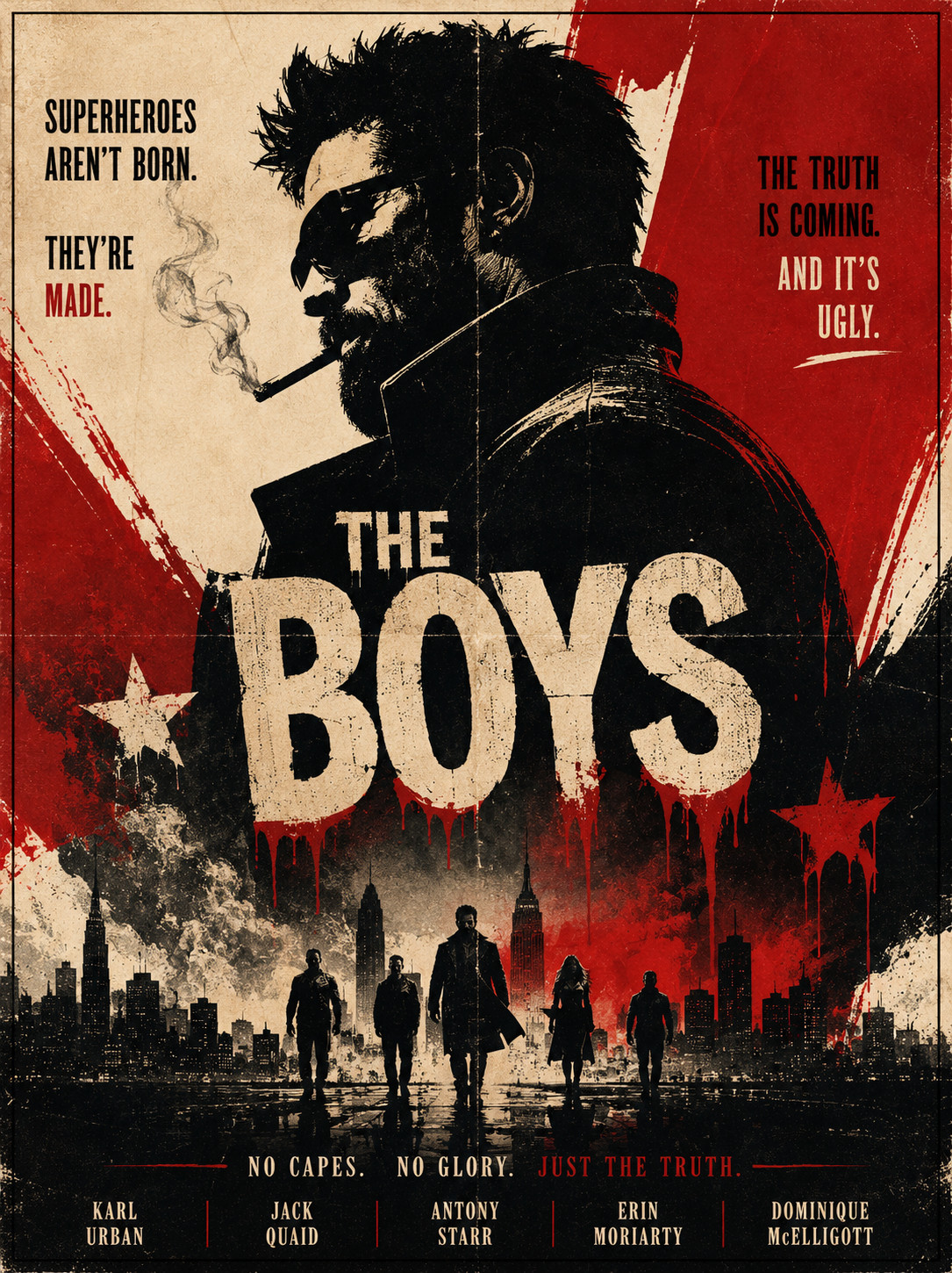 The Boys Tv show cool Original design Poster Repro Print Poster apron 13x19 The Boys Tv show cool Original design Poster Repro Print Poster apron 13x19