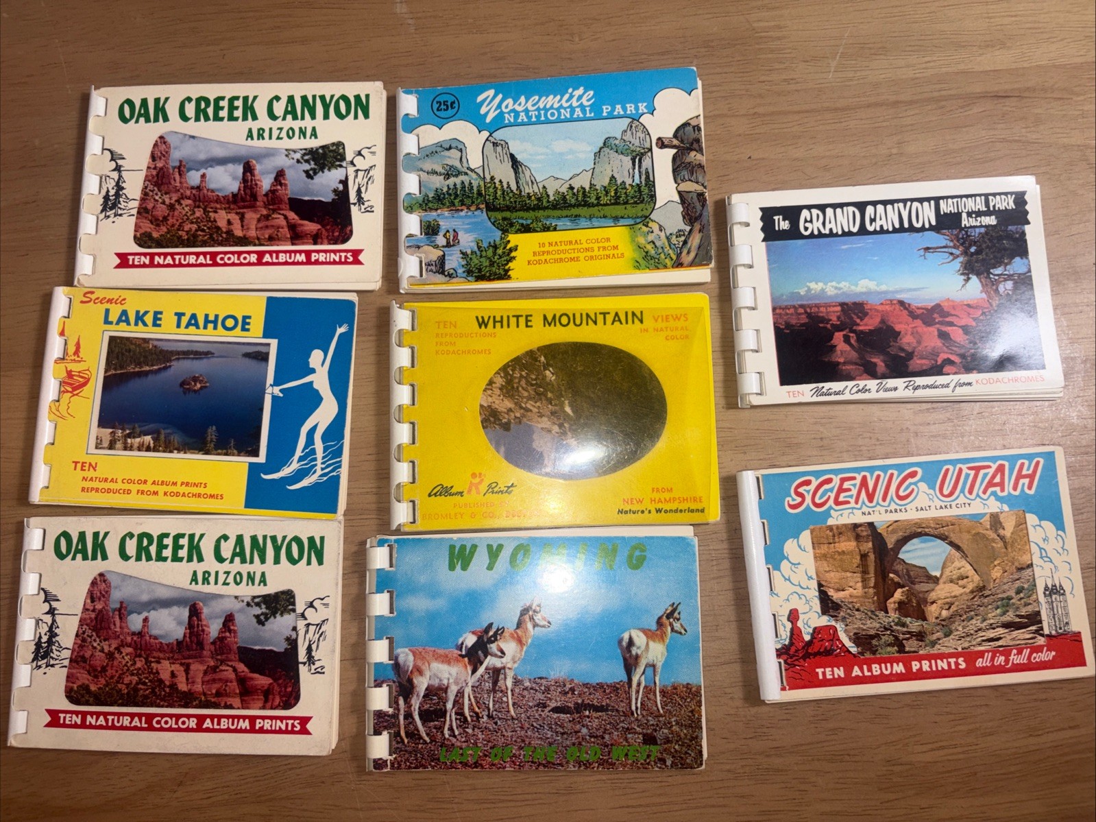 Vintage Scenic Souvenir Photo Booklet Lot 8 Kodachrome Grand Canyon Yosemite Vintage Scenic Souvenir Photo Booklet Lot 8 Kodachrome Grand Canyon Yosemite