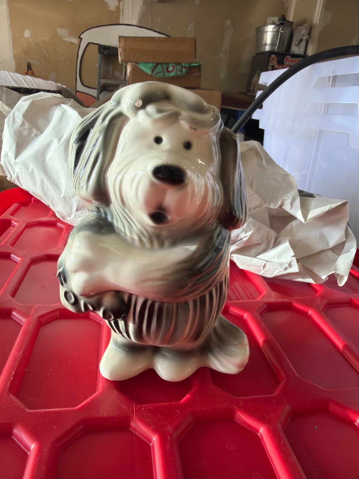 Vintage 1950s Ford Dealer Promo Shaggy Dog Coin Bank Perfect Slot Florence Ceram Vintage 1950s Ford Dealer Promo Shaggy Dog Coin Bank Perfect Slot Florence Ceram