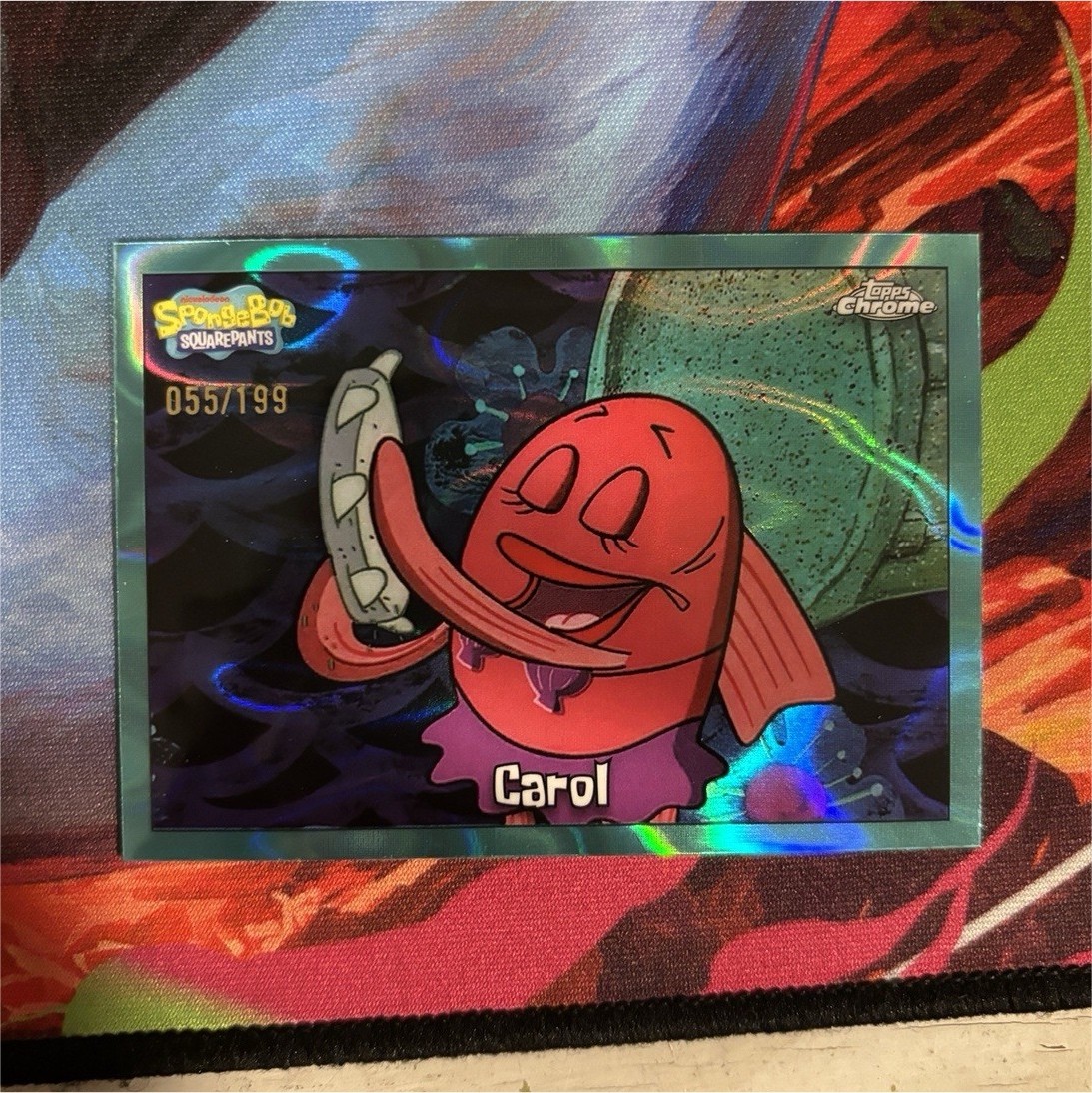 Topps 2025 Chrome SpongeBob SquarePants #125 Carol Parallel 55/199
