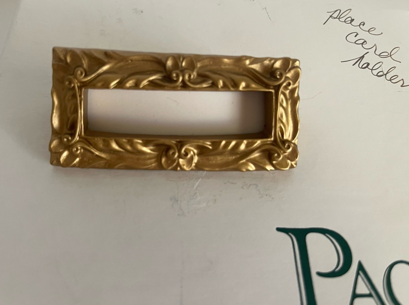 Set of 8 Vintage Gold Tone Name Place Card Holders PACE Glen Lennox Chapel Hill Set of 8 Vintage Gold Tone Name Place Card Holders PACE Glen Lennox Chapel Hill
