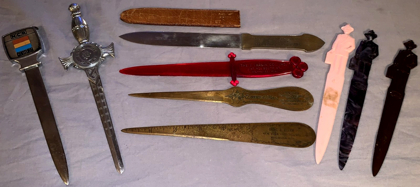 Great Lot 9 Vintage Advertising Letter Openers Great Lot 9 Vintage Advertising Letter Openers