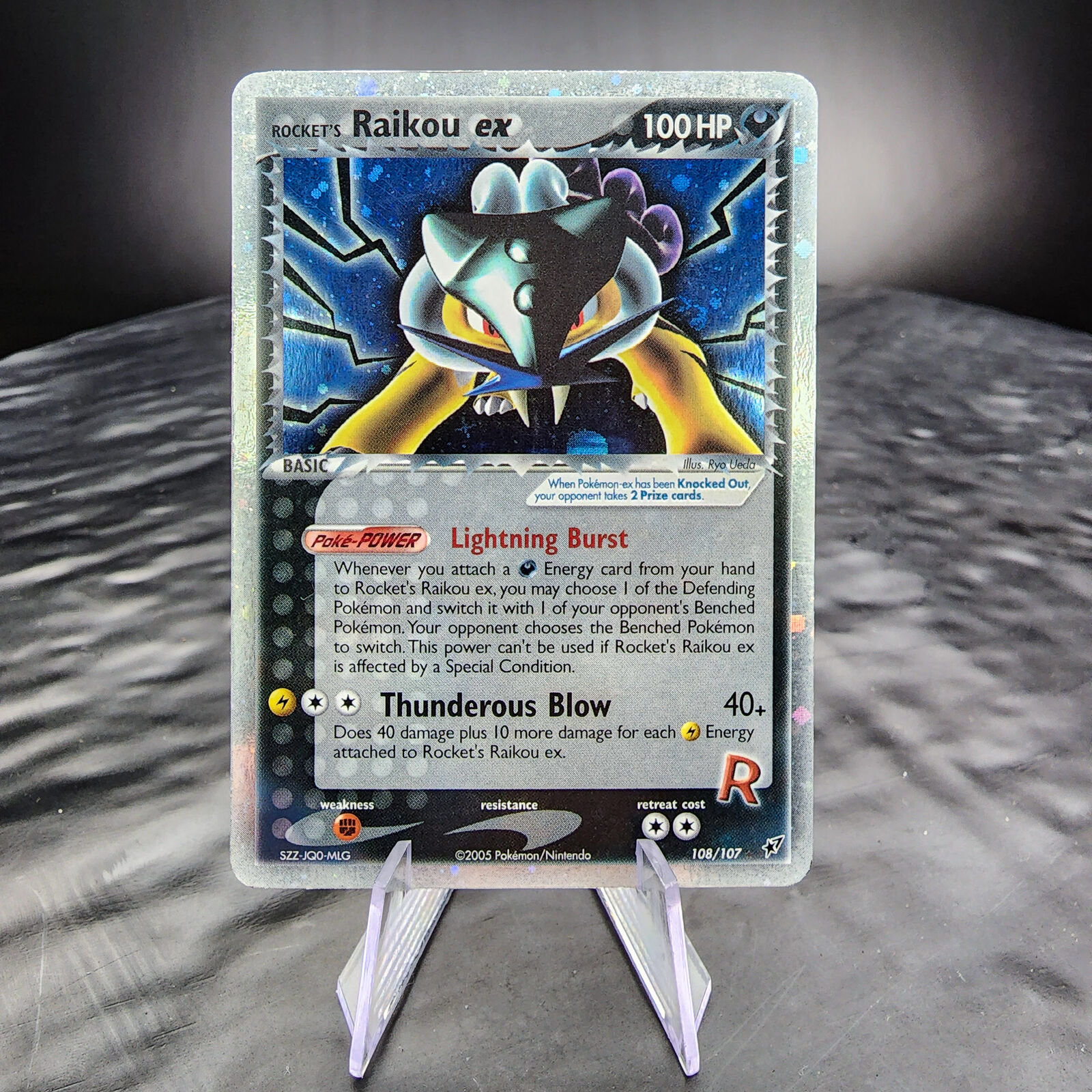 LP Rocket\'s Raikou ex 108/107 Ultra-Rare Ex Deoxys Pokemon Card Holo 🌟🎴