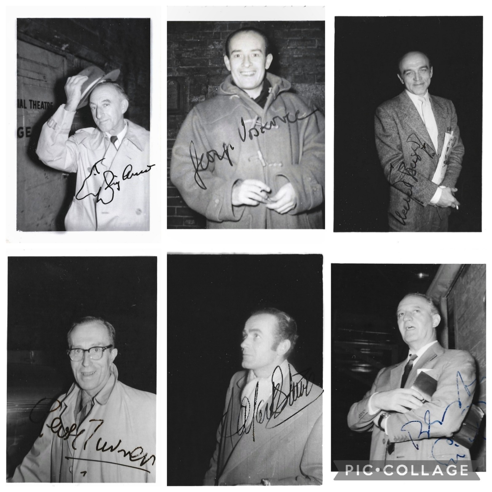7 Vintage Old Photos of 1950s Actors Playwrights Signature Autograph ...