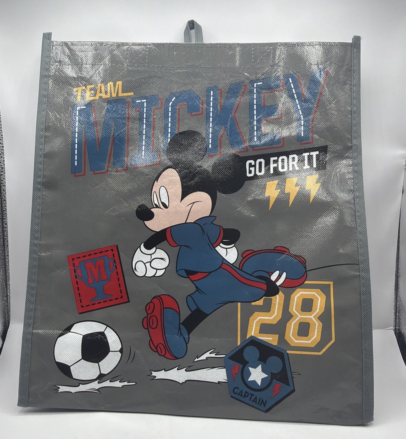 Reusable Disney Mickey Sports Soccer theme Grocery/Shopping Bag Grey Reusable Disney Mickey Sports Soccer theme Grocery/Shopping Bag Grey