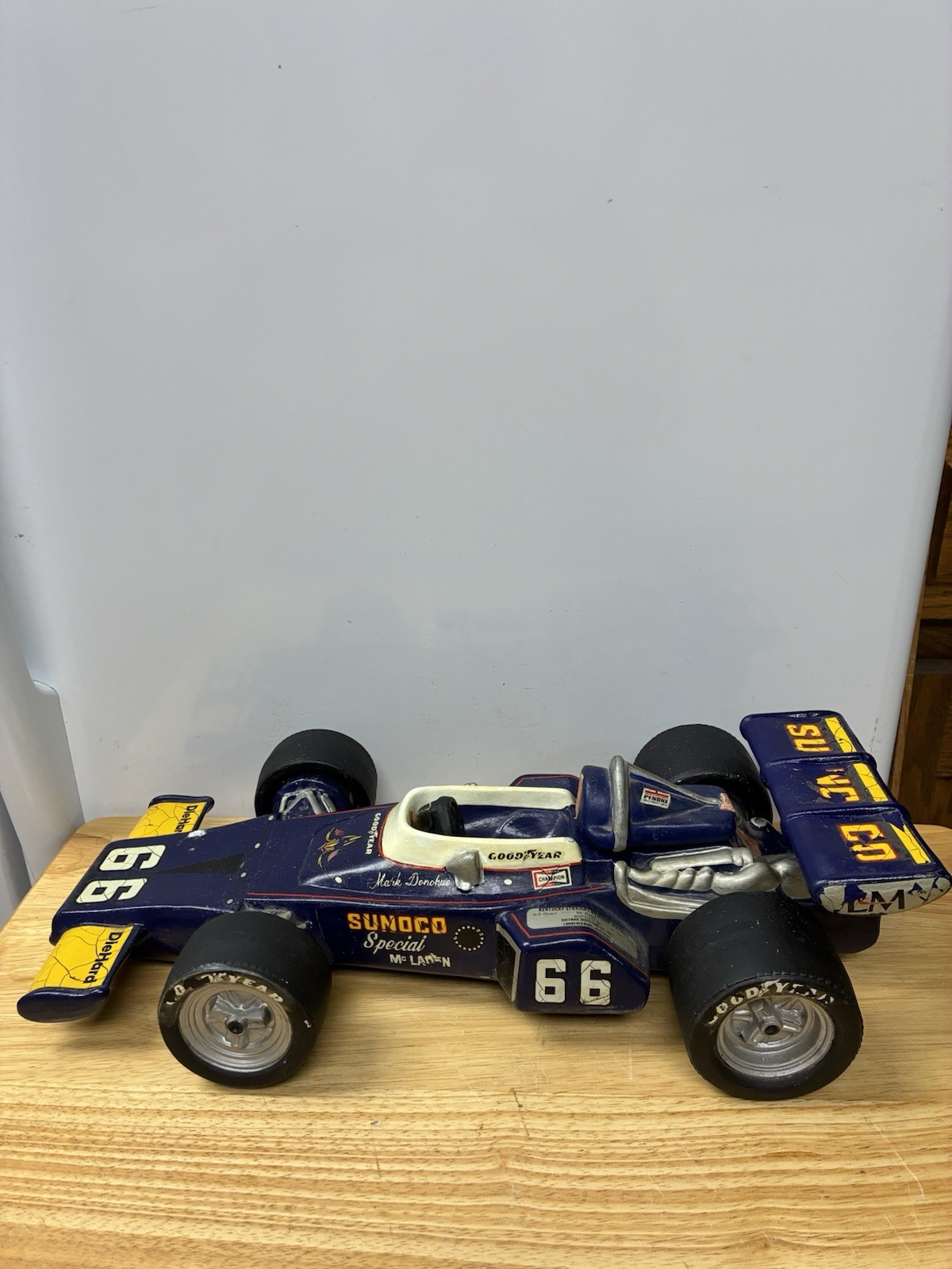 Vintage 1972 Mark Donohue Indy 500 Winner Hoffman Distilling Decanter EMPTY Vintage 1972 Mark Donohue Indy 500 Winner Hoffman Distilling Decanter EMPTY