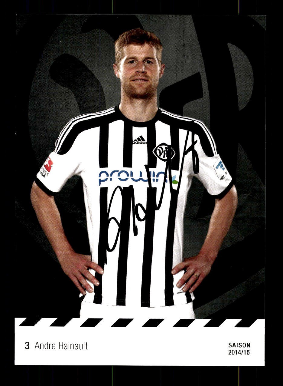 Andre Hainault Autograph Card VFR Aalen 2014-15 Original Signed