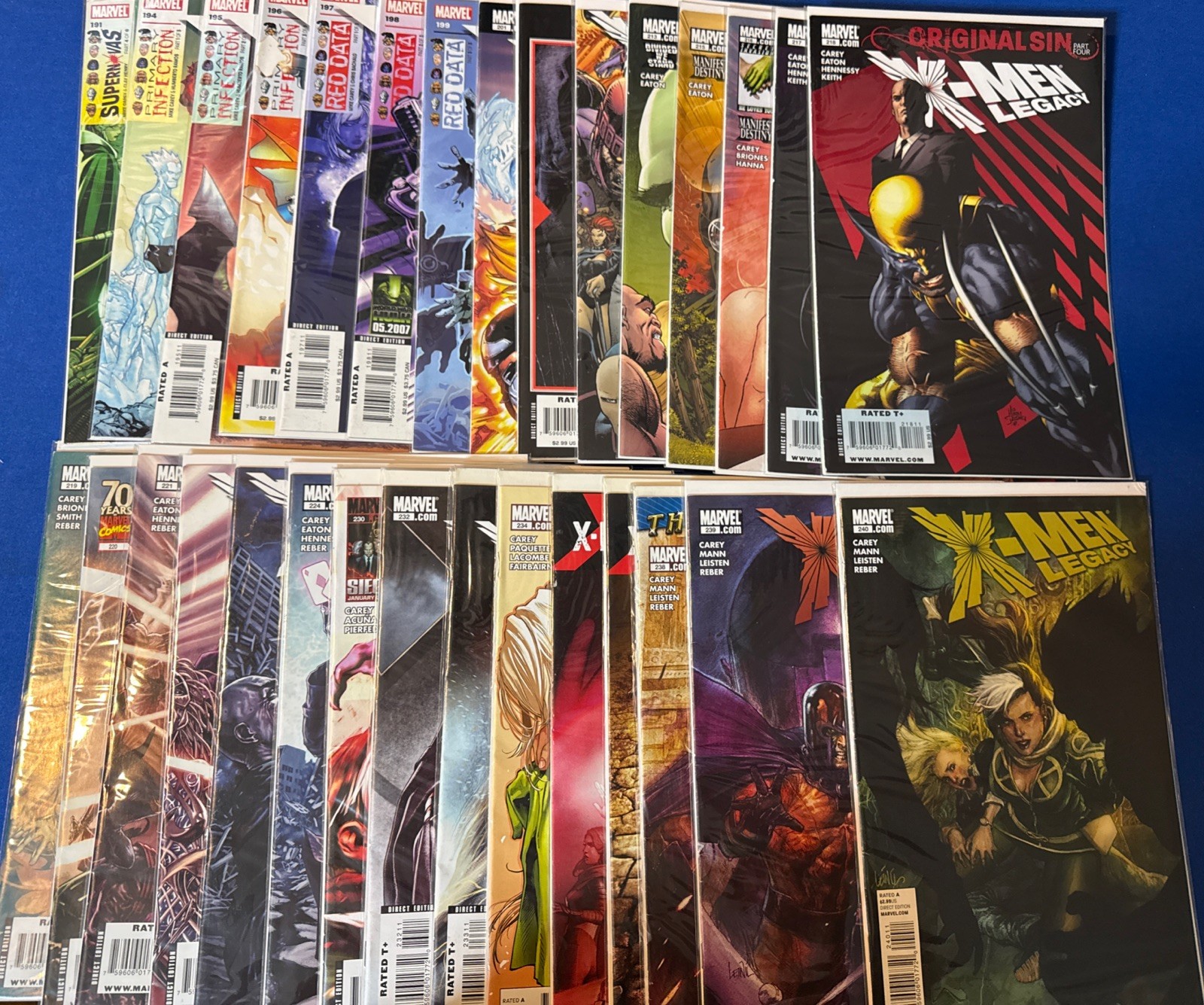 X-Men 30 Issue Comic Lot #191-240 Span (2nd Series, 2006-on, Marvel) VF/NM