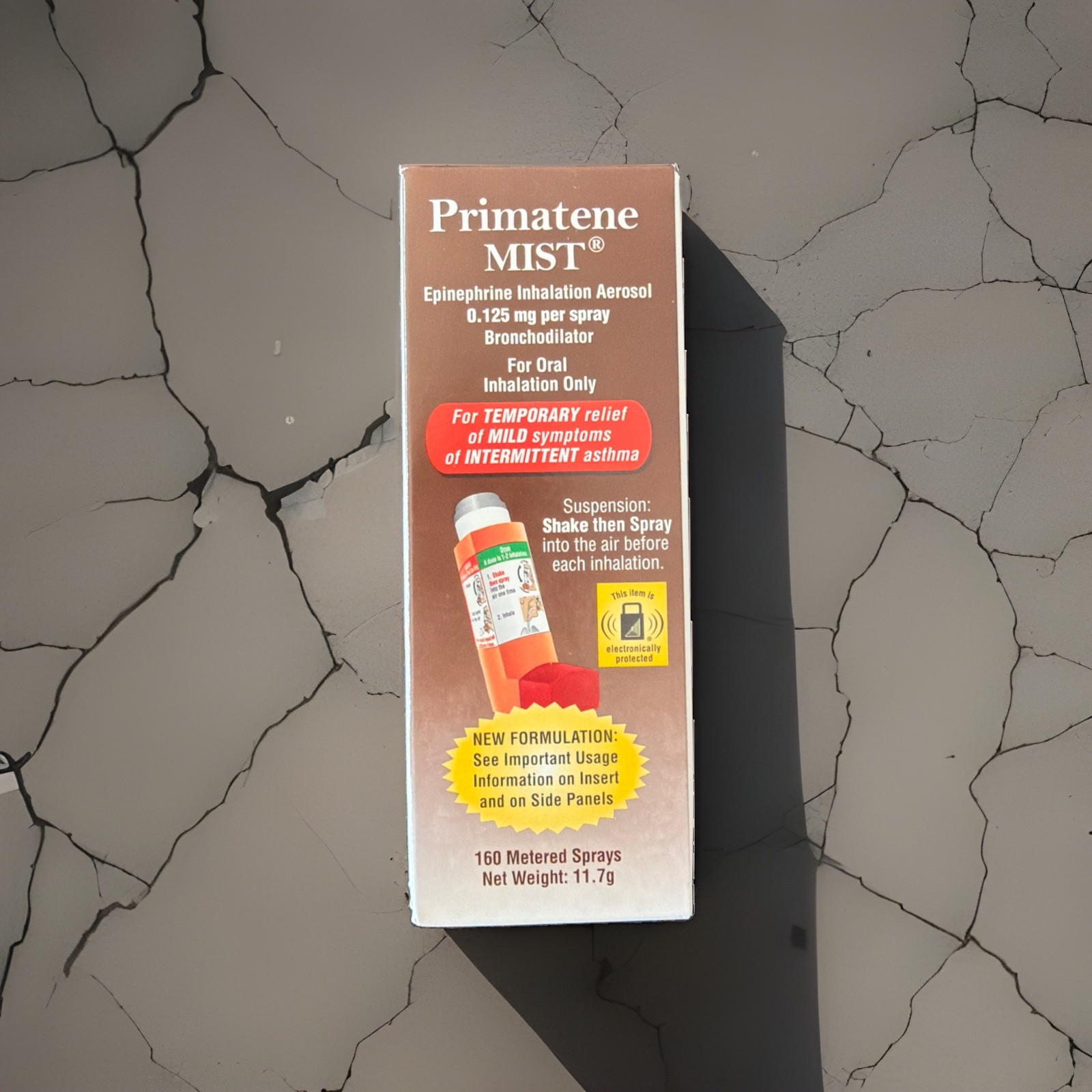 Primatene Mist Epinephrine Inhalation Aerosol 160 Sprays, Exp 04/2028