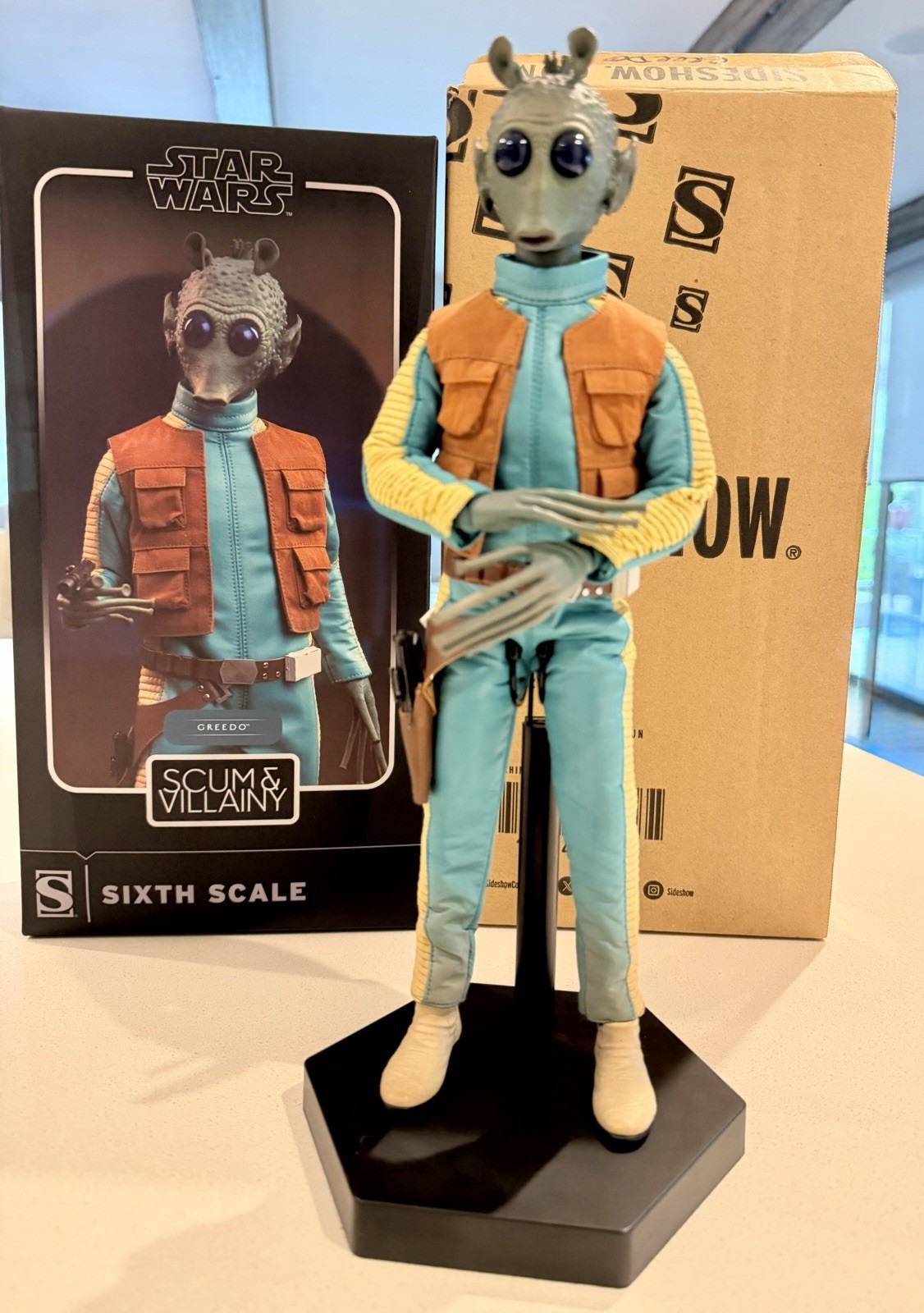 Sideshow Collectibles Greedo 1/6 Scale Bounty Hunter Star Wars Item #100489 Sideshow Collectibles Greedo 1/6 Scale Bounty Hunter Star Wars Item #100489
