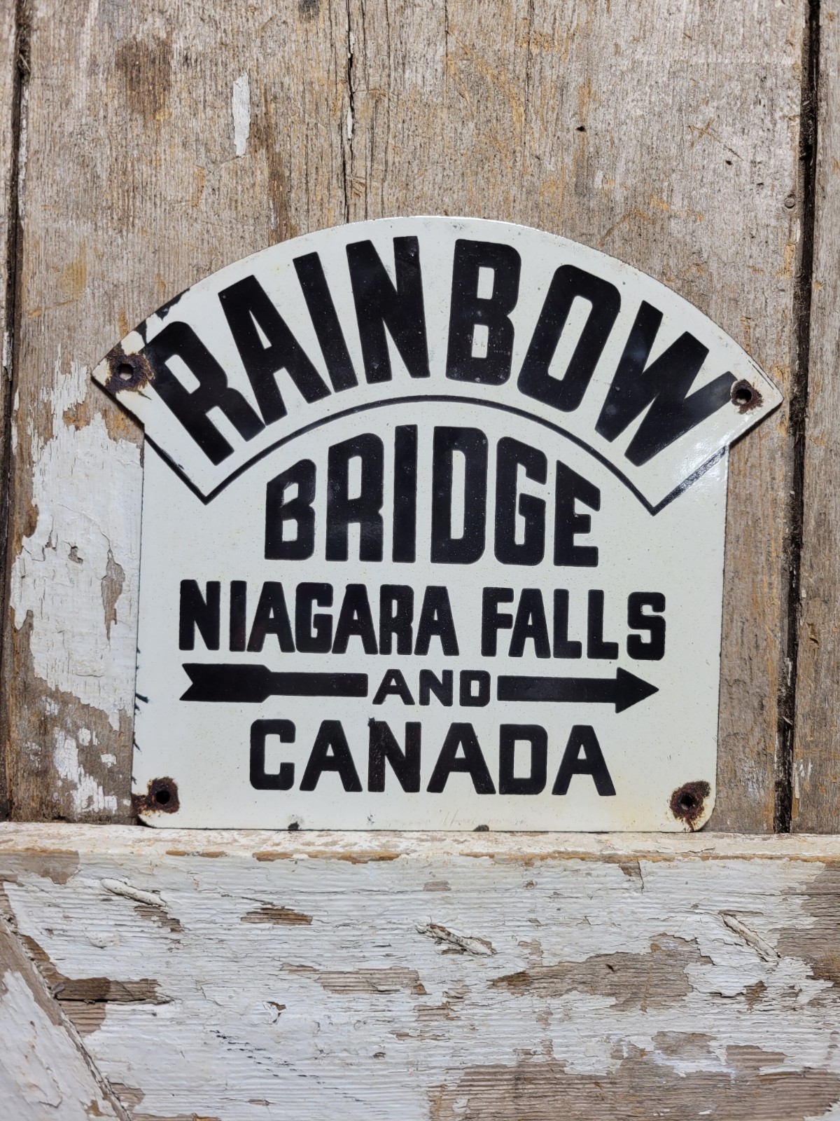 VINTAGE NIAGARA FALLS PORCELAIN SIGN OLD CANADA NEW YORK RAINBOW BRIDGE PARK VINTAGE NIAGARA FALLS PORCELAIN SIGN OLD CANADA NEW YORK RAINBOW BRIDGE PARK