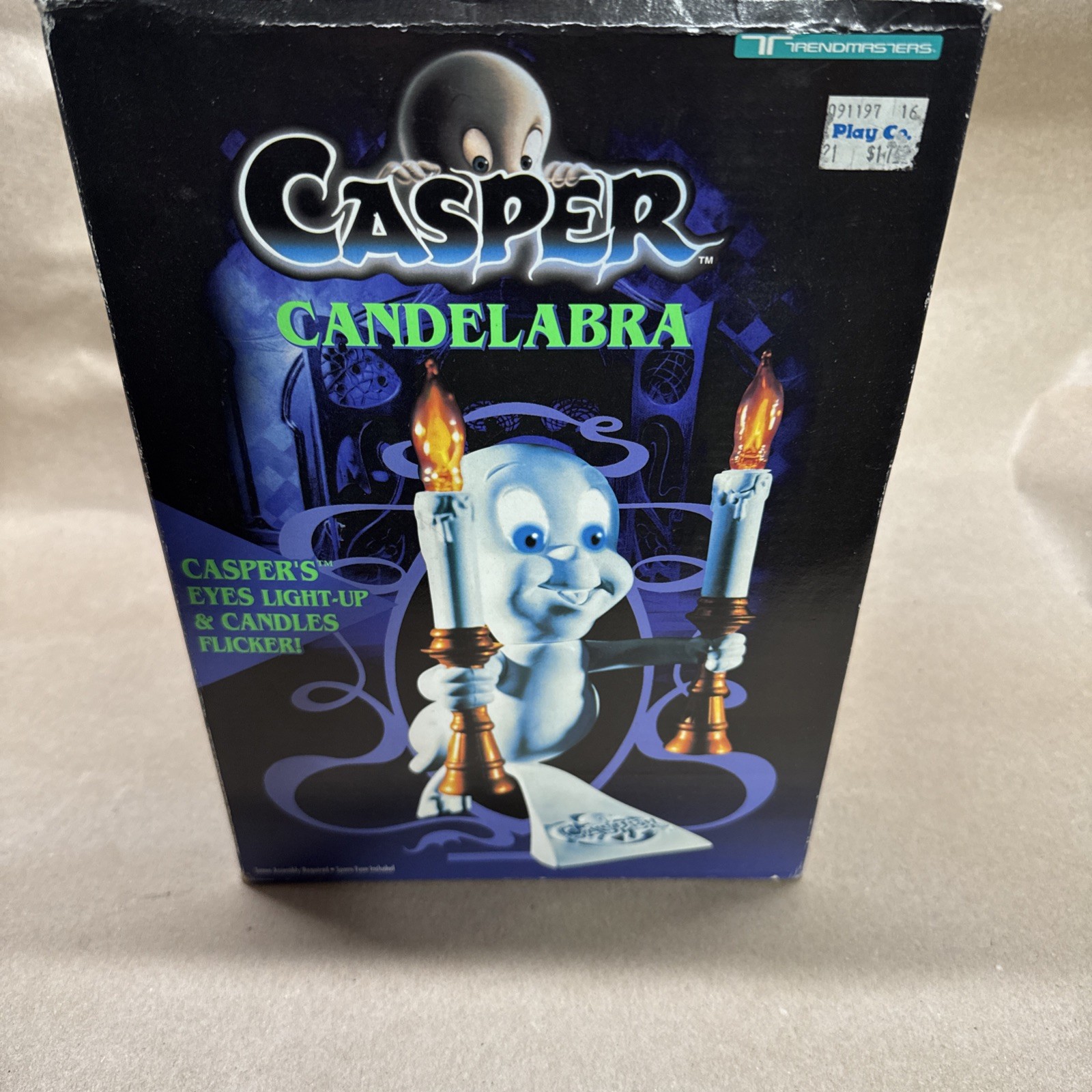 Vintage 1995 Trendmasters Casper The Friendly Ghost Candelabra New Lights  Vintage 1995 Trendmasters Casper The Friendly Ghost Candelabra New Lights 