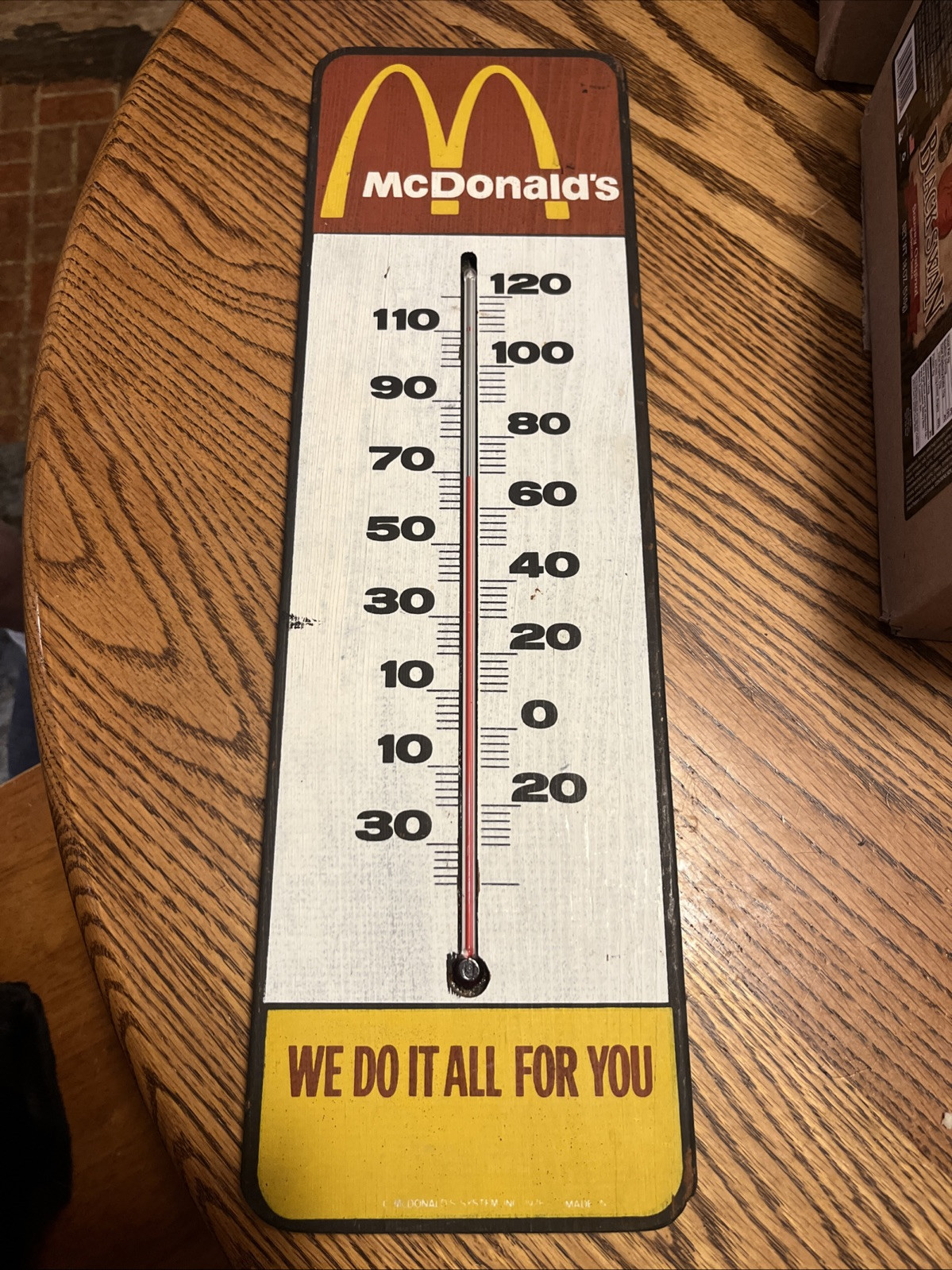 Very RARE 1978 Mcdonald's Restaurant Wood Thermometer 18" x 6" Very RARE 1978 Mcdonald's Restaurant Wood Thermometer 18" x 6"