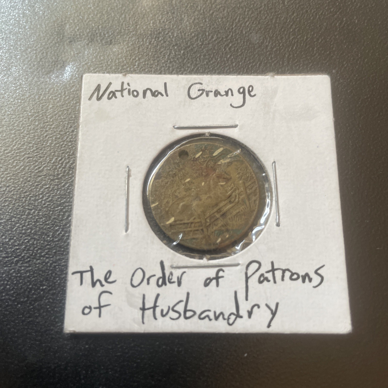Antique 1880's National Grange Of The Order Of Husbandry Horse Token Rare Coin 