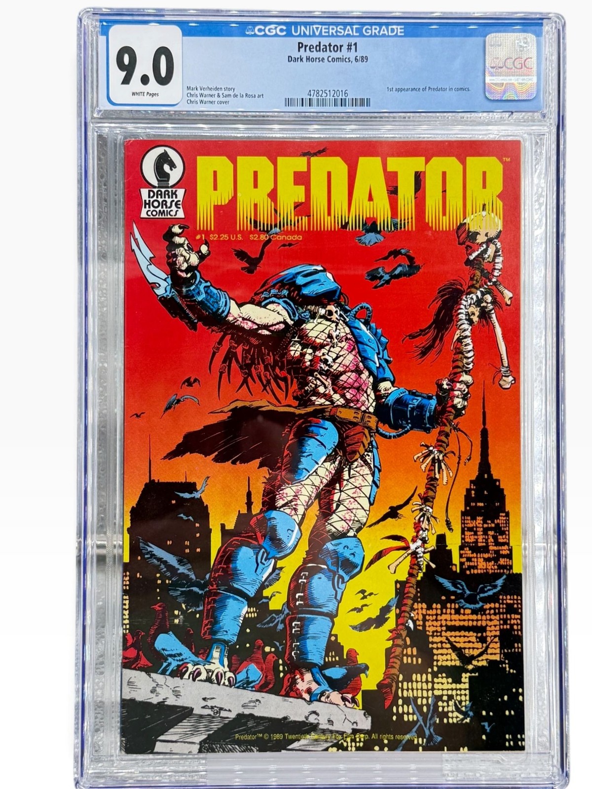 Predator #1 CGC 9.0 First Print 1st Appearance Dark Horse Comics June 1989 White Predator #1 CGC 9.0 First Print 1st Appearance Dark Horse Comics June 1989 White