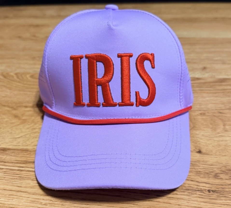 Krewe of Iris New Orleans Parade Hat - Hard to Catch Item Lavender And Red Krewe of Iris New Orleans Parade Hat - Hard to Catch Item Lavender And Red