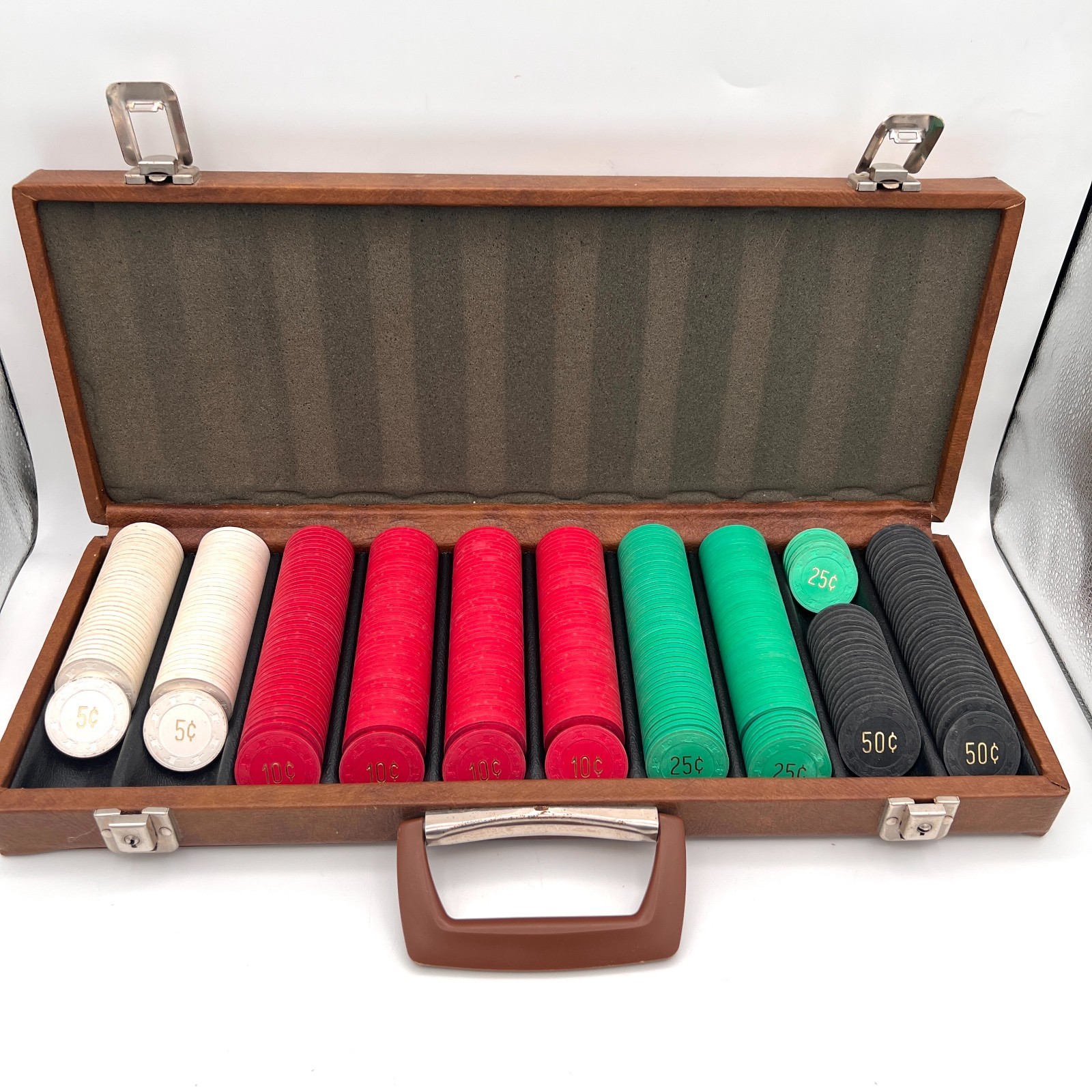 Vintage Paulson Top Hat & Cane SCV Poker Chips 391pc ARP Pedro Mfg. Case Vintage Paulson Top Hat & Cane SCV Poker Chips 391pc ARP Pedro Mfg. Case