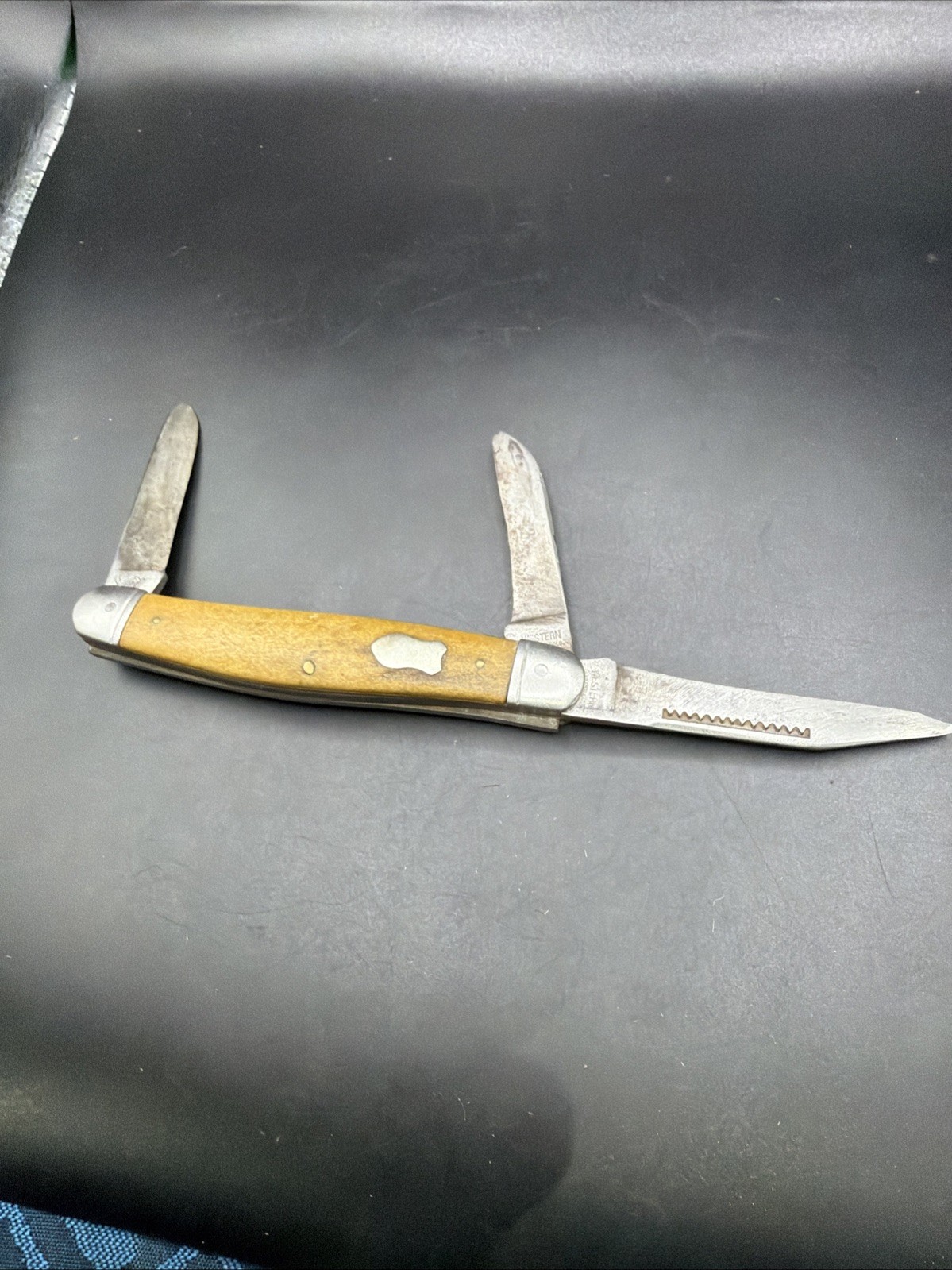 Vintage Western Boulder Colo 3 Blade Stockman Marshall Wells Viking Pocket Knife Vintage Western Boulder Colo 3 Blade Stockman Marshall Wells Viking Pocket Knife