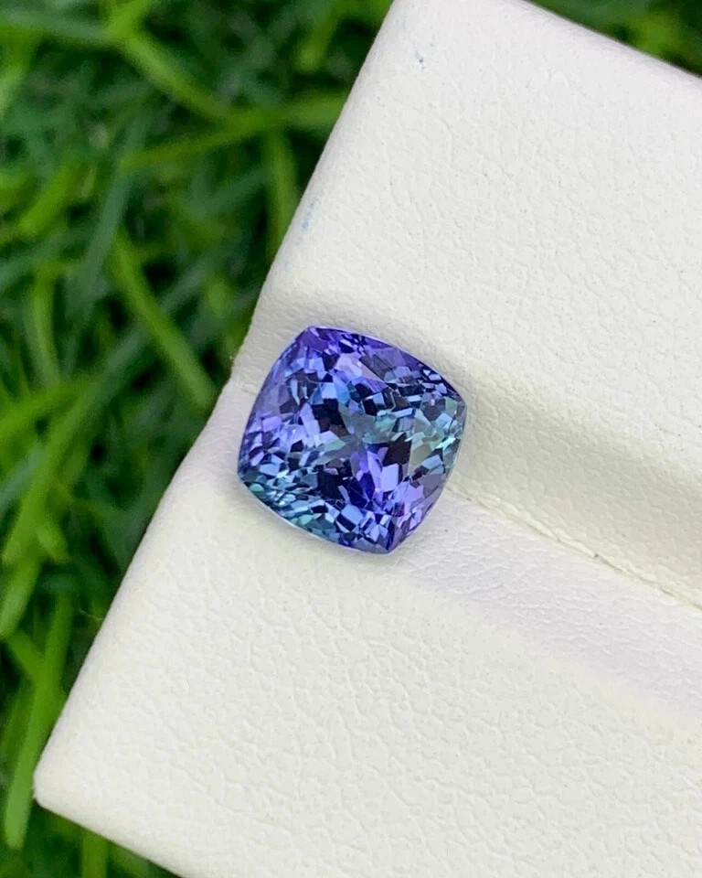 10 Ct + Extremely Rare Natural Blue Tanzanite Cushion Certified Loose Gemstone 10 Ct + Extremely Rare Natural Blue Tanzanite Cushion Certified Loose Gemstone