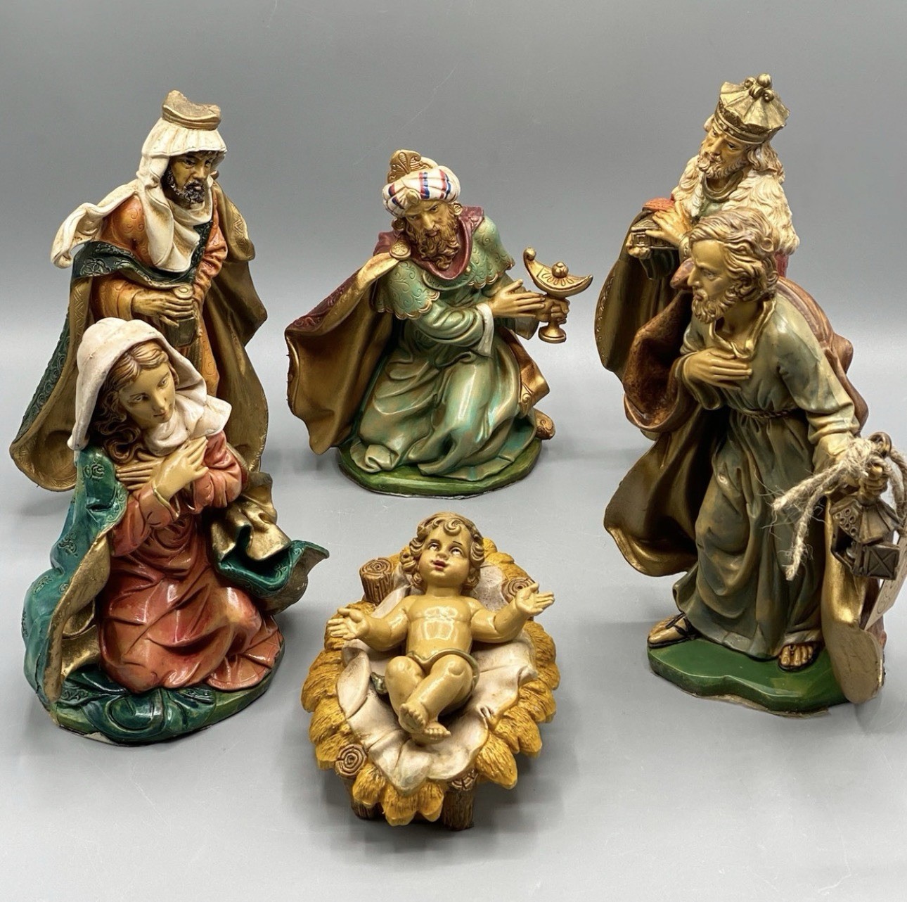 Vintage Fontanini 6-pc Nativity Set, Italy Vintage Fontanini 6-pc Nativity Set, Italy
