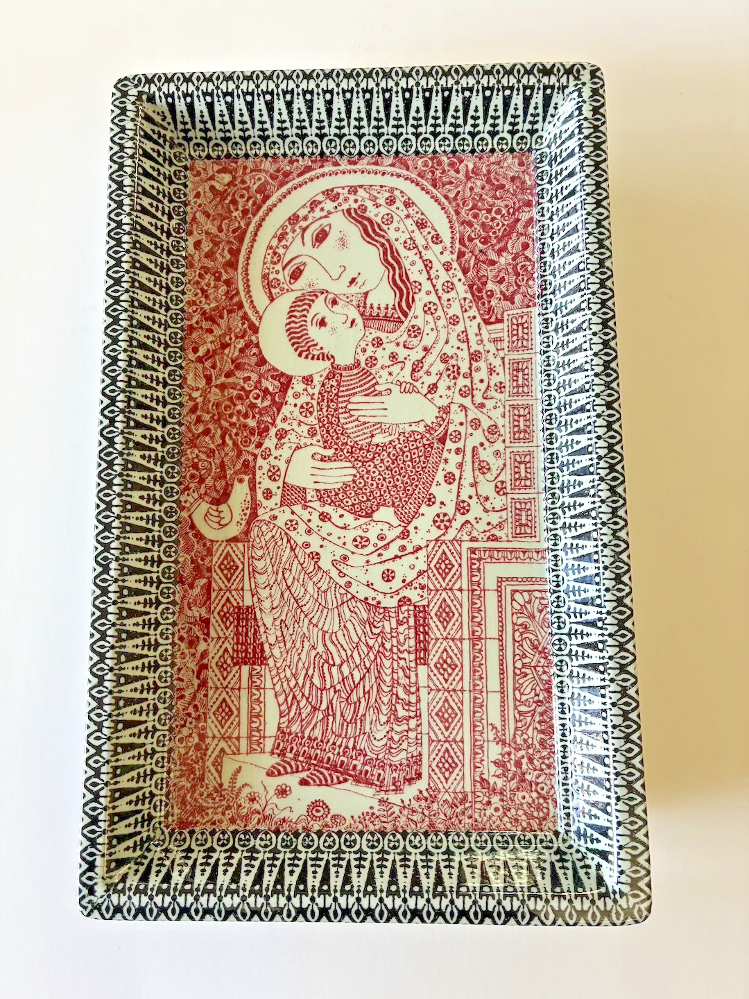 Nymolle Denmark Decorative Tray Madonna and Child Jacob E Bang Wall Hang Rare Nymolle Denmark Decorative Tray Madonna and Child Jacob E Bang Wall Hang Rare