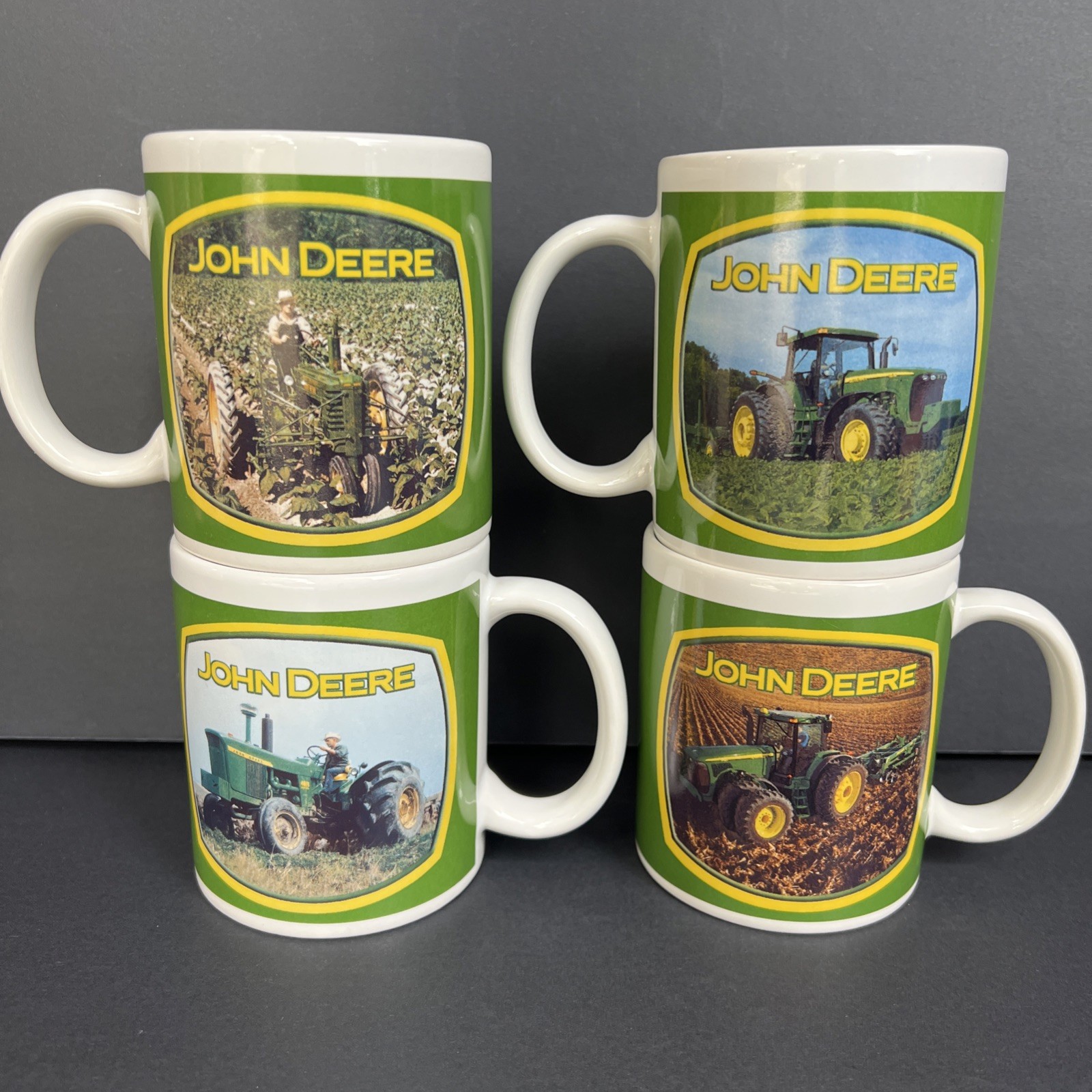 Vintage John Deere 2005 Collector Series Coffee Mugs Set of 4 Harvest Tractors Vintage John Deere 2005 Collector Series Coffee Mugs Set of 4 Harvest Tractors