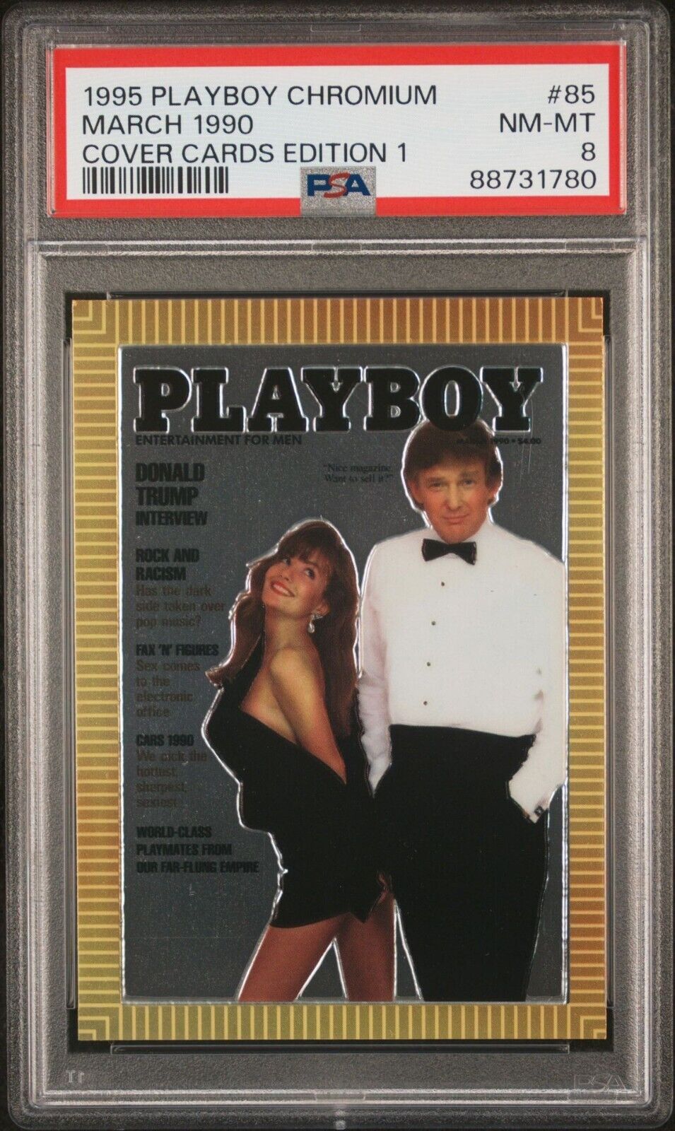 1995 Playboy Chromium 85 March 1990 Donald Trump PSA Graded