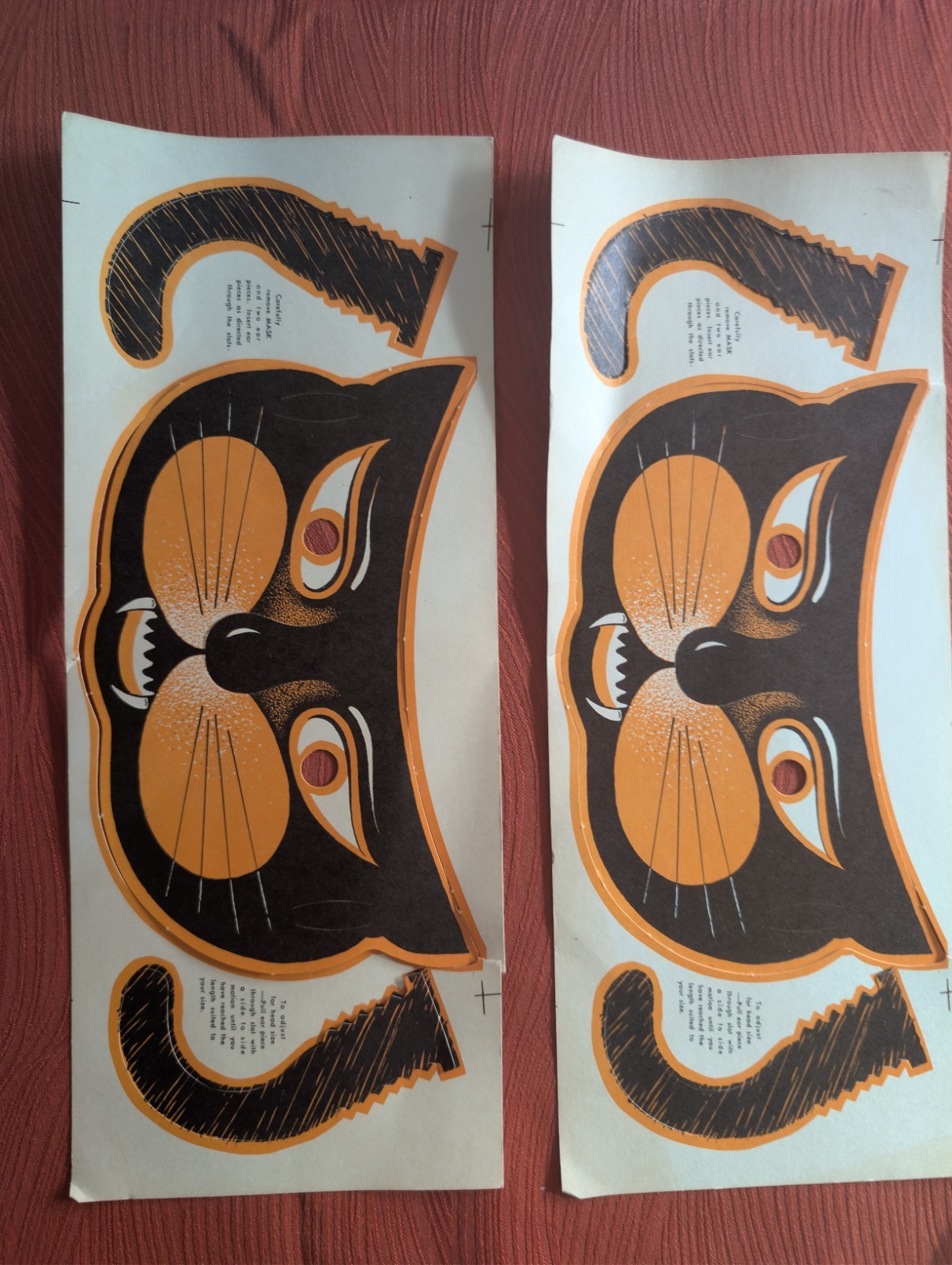 Vintage 1930's Halloween Decorations Mask And Wall Hanger