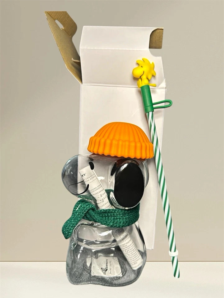 Special Edition 2026 Starbucks x Snoopy Collectible Glass Cold Cup NEW