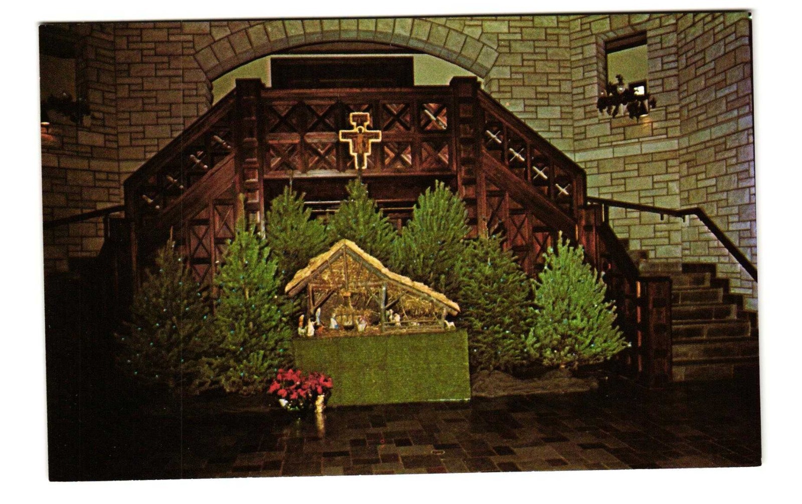 St PASCHAL FRIARY Oak Brook IL vintage postcard unposted