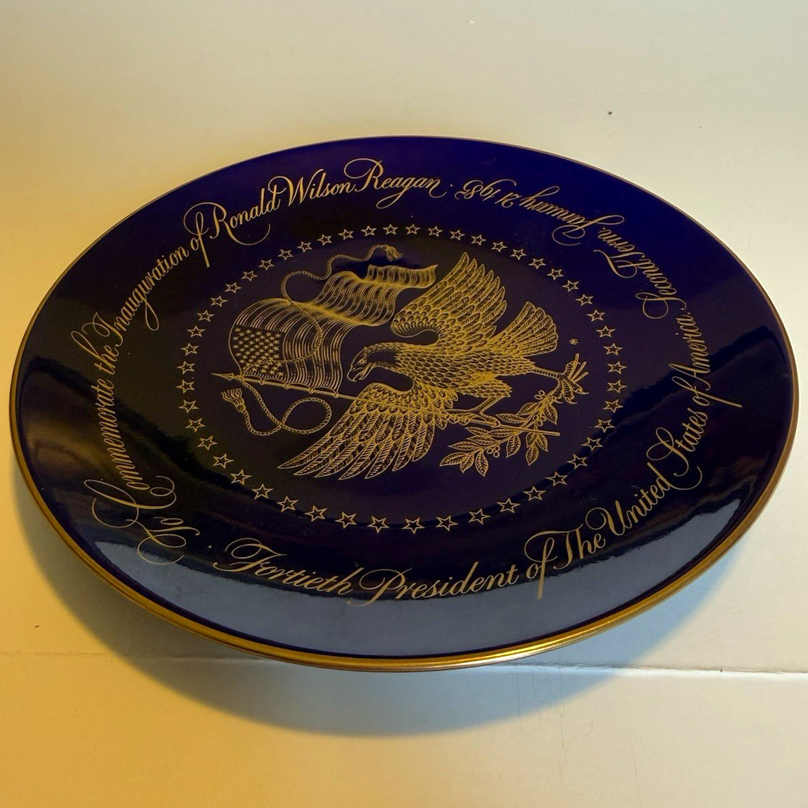 The Fleetwood Collection 1985 Reagan Inauguration Porcelain Plate #188 The Fleetwood Collection 1985 Reagan Inauguration Porcelain Plate #188