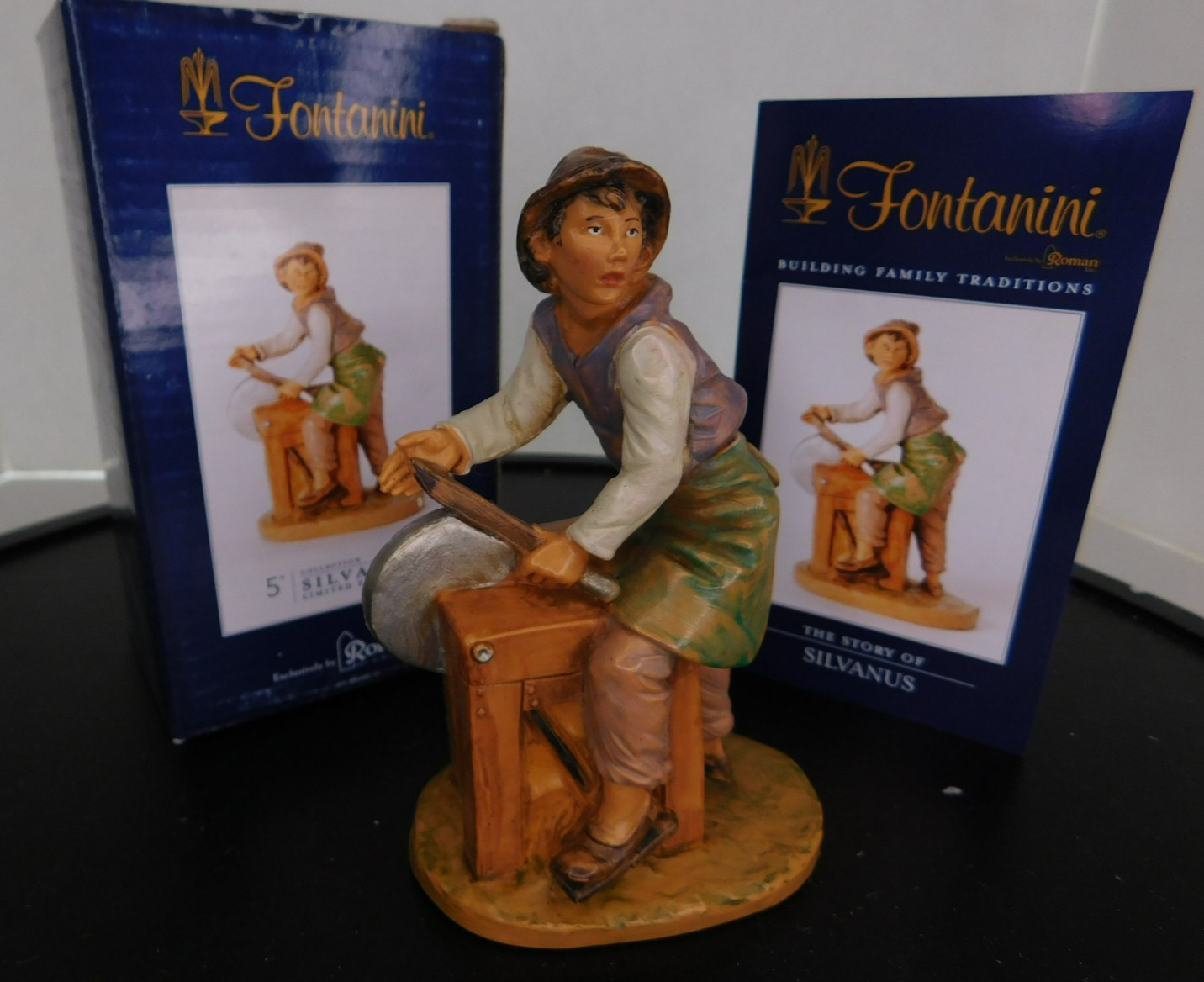 Fontanini Heirloom Nativity 5" Scale SILVANUS w/Box & Story Card --- X Fontanini Heirloom Nativity 5" Scale SILVANUS w/Box & Story Card --- X