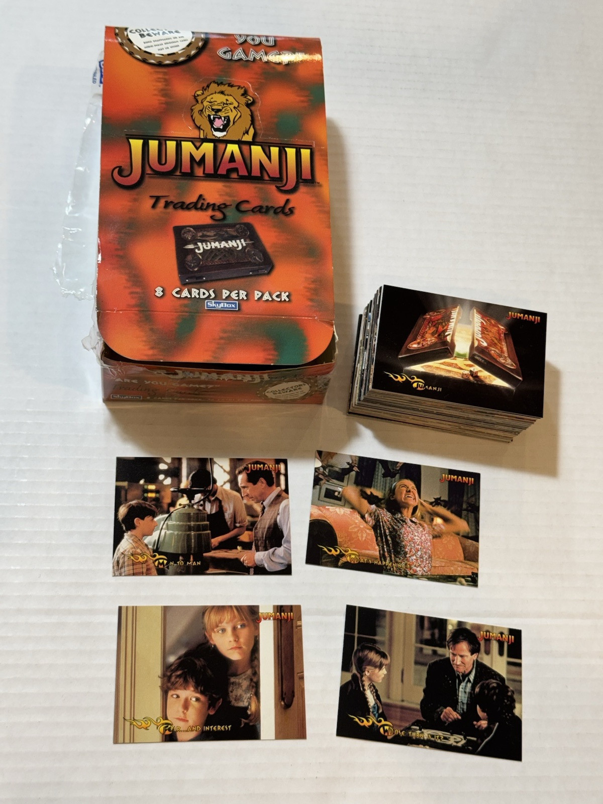 1995 JUMANJI TRADING CARDS BASE SET BUILDER BOX SKYBOX VINTAGE MOVIE COLLECTIBLE