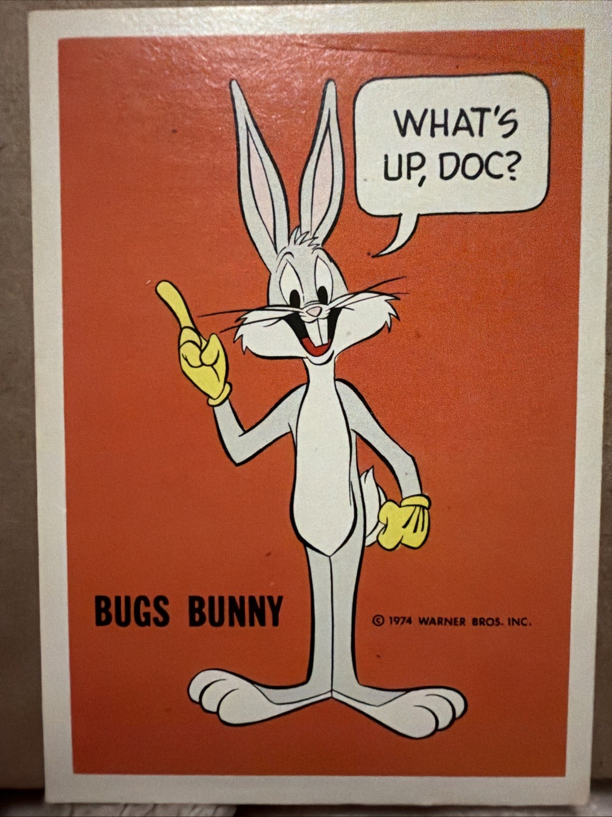1974 WARNER BROS. NATIONAL PERIODICAL CARDS BUGS BUNNY VERY RARE
