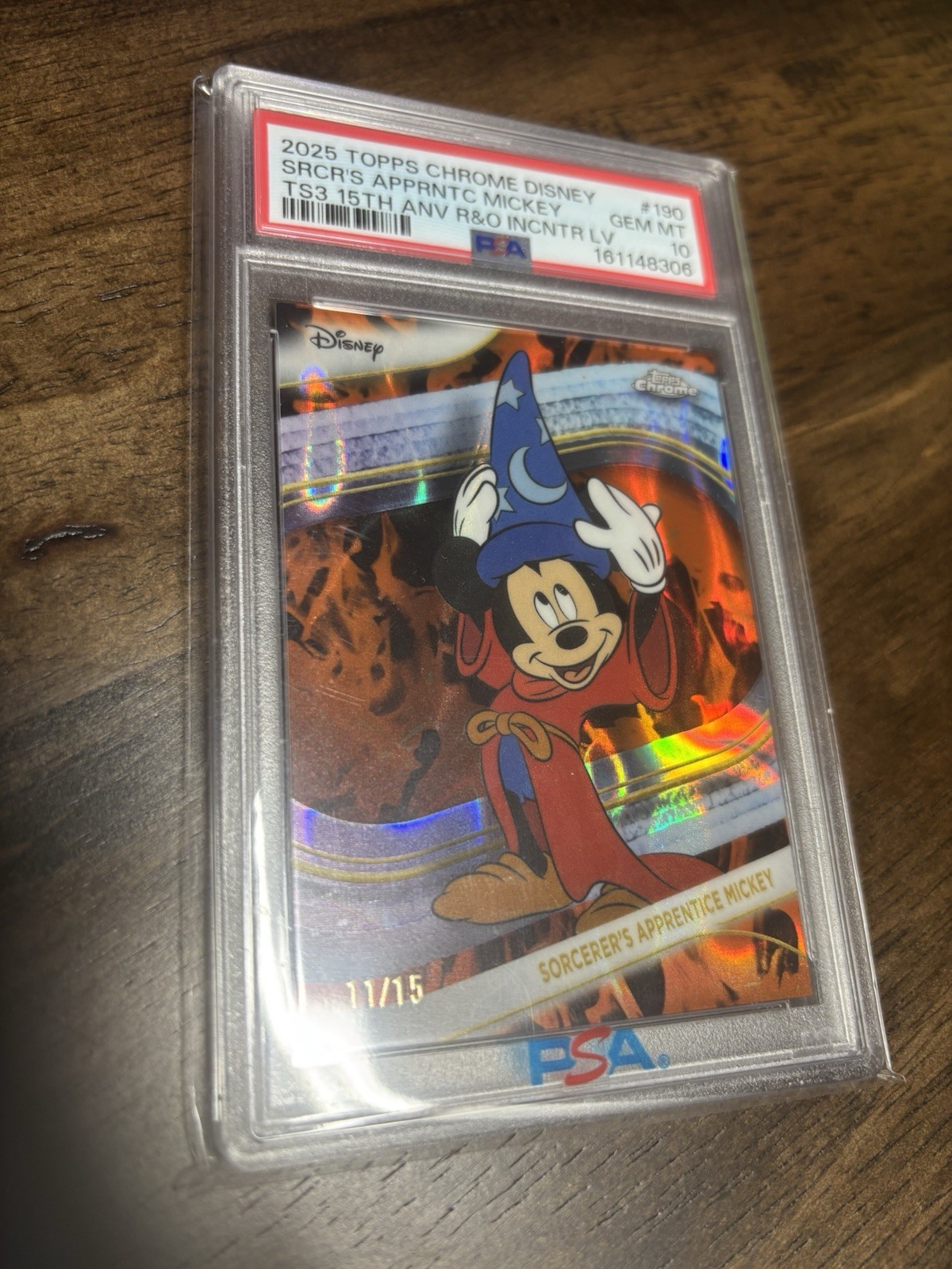 2025 TOPPS CHROME DISNEY MICKEY MOUSE INCINERATOR LAVA REFRACTOR 11/15 PSA 10 🔥 2025 TOPPS CHROME DISNEY MICKEY MOUSE INCINERATOR LAVA REFRACTOR 11/15 PSA 10 🔥
