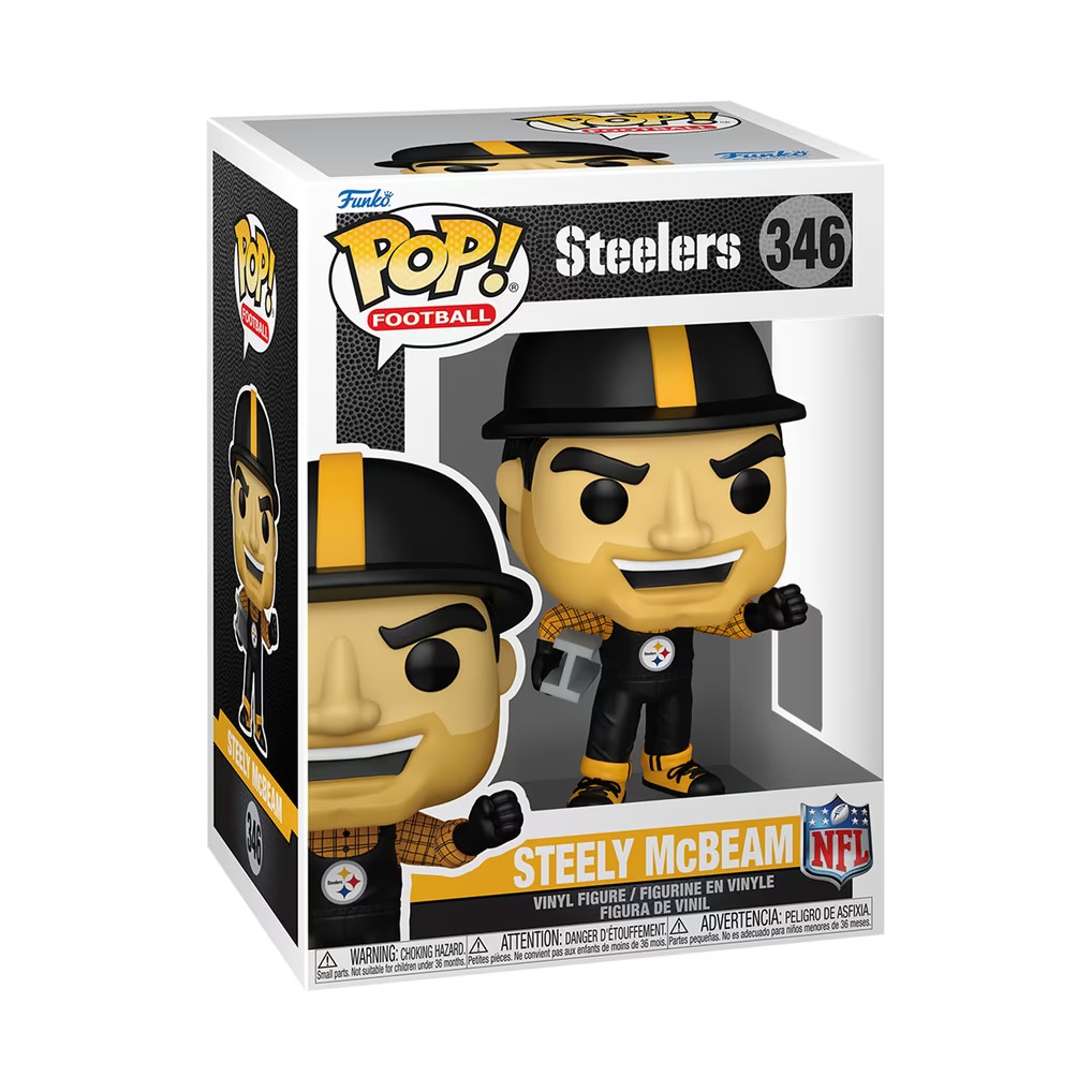 [ BIG SALE ]Pittsburgh Steelers Funko Steely McBeam POP Vinyl Figure - US STOCK