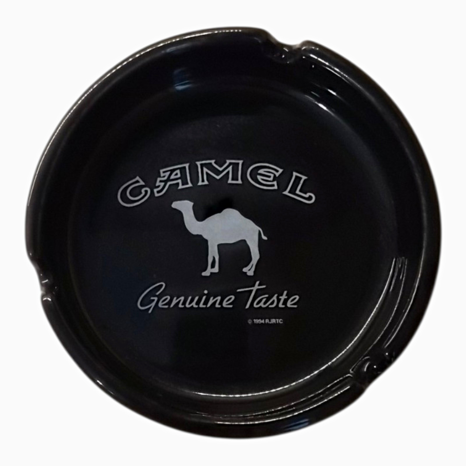 Vintage 1994 Camel Genuine Taste Ashtray Black Ceramic RJRTC 4" Advertising Vintage 1994 Camel Genuine Taste Ashtray Black Ceramic RJRTC 4" Advertising