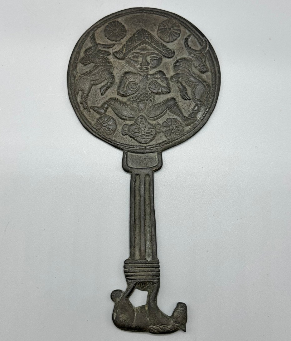 Ancient Scythian Bronze Mirror Zoomorphic Master of Animals Ritual Artifact Rare Ancient Scythian Bronze Mirror Zoomorphic Master of Animals Ritual Artifact Rare