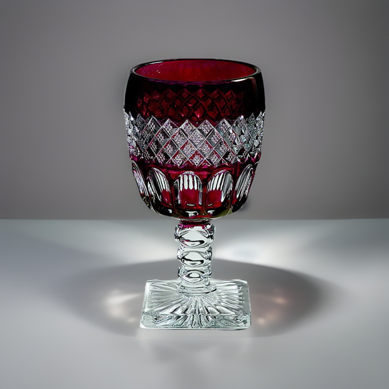 Vintage Westmoreland Waterford Ruby Magnum Goblet 1970s Vintage Westmoreland Waterford Ruby Magnum Goblet 1970s