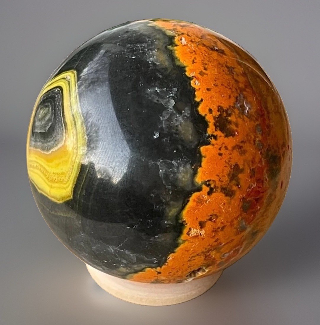Fine Quality Bumblebee Jasper Large sphere Premium Collector Crystals Old Stock 