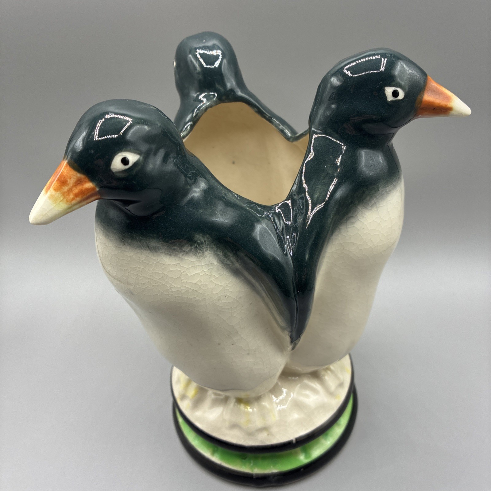 Vintage Nippon Yoko Boeki Triple Penguin Planter Mid Century Ceramic Japan 7” Vintage Nippon Yoko Boeki Triple Penguin Planter Mid Century Ceramic Japan 7”