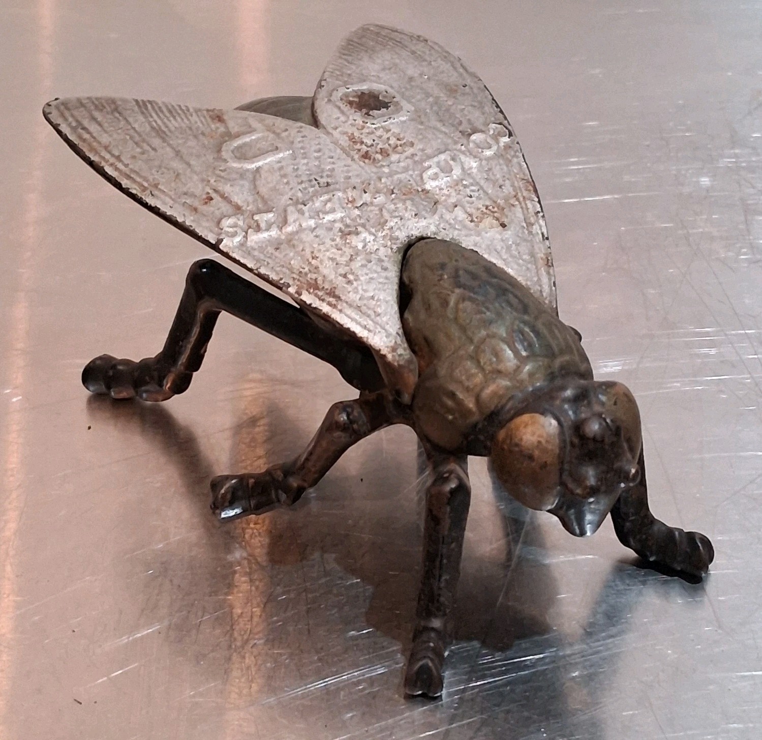 Antique Cast Iron Fly Advertising From OC Barber Match King of Ohio Simpson Iron Antique Cast Iron Fly Advertising From OC Barber Match King of Ohio Simpson Iron
