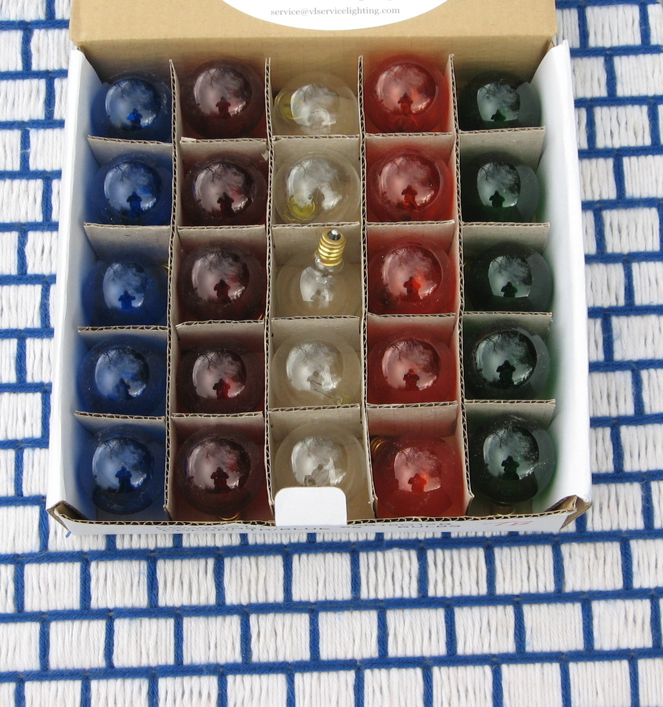 BOX of 25 new CLEAR MIXED COLORS C7 CHRISTMAS G12.5 LIGHT bulb Round Globe 10w BOX of 25 new CLEAR MIXED COLORS C7 CHRISTMAS G12.5 LIGHT bulb Round Globe 10w