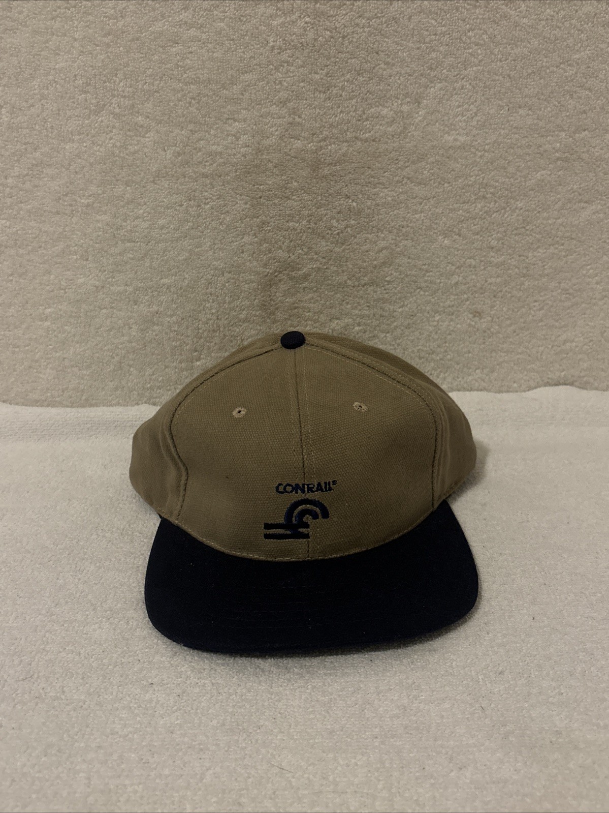 Vintage Conrail Railroad Fitted Strap Cap/Hat 